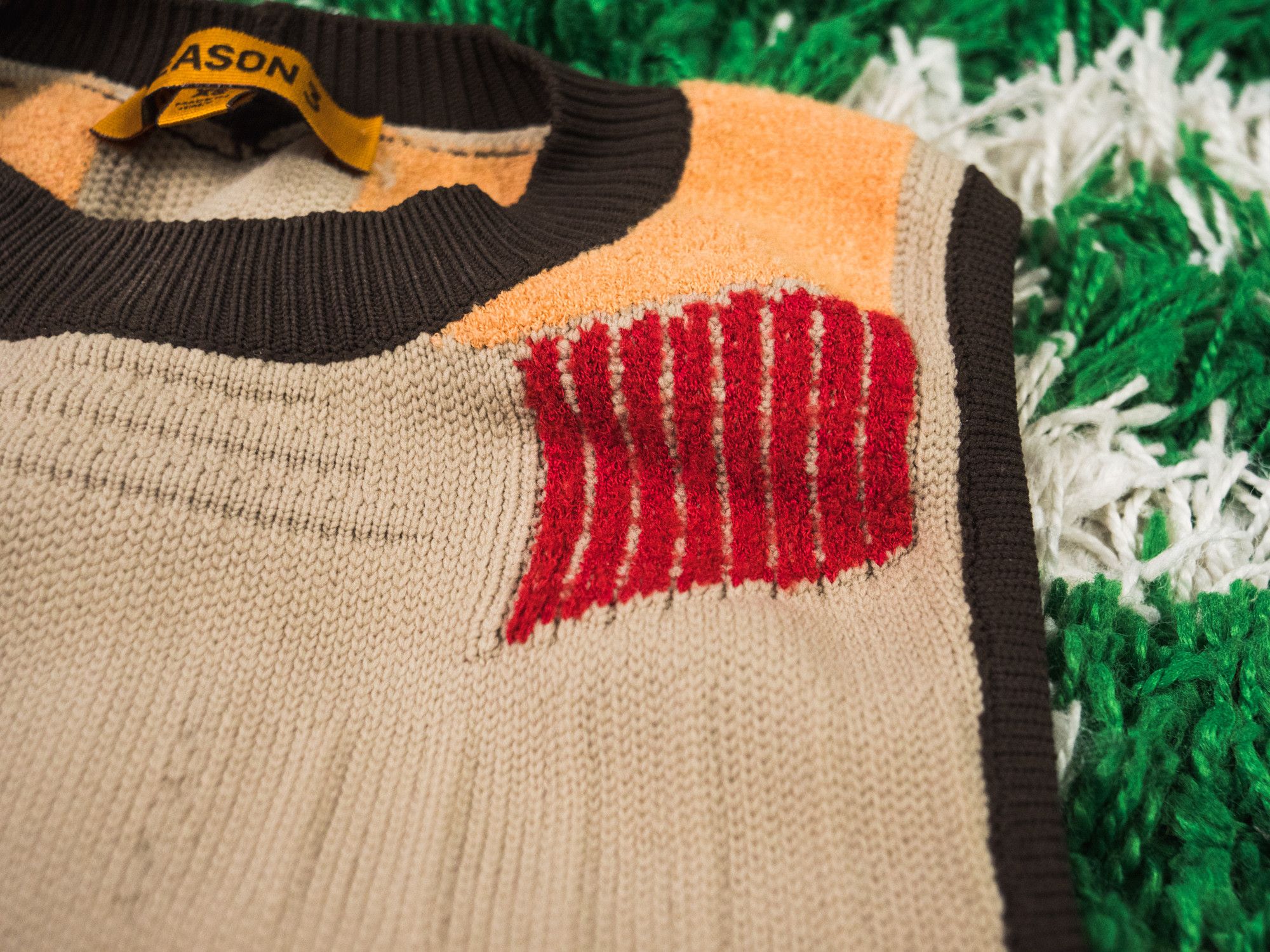 Yeezy Season YEEZY Season 3 - Sock Knit Graphic Crop Top Knitted Size XS / US 0-2 / IT 36-38 - 3 Thumbnail
