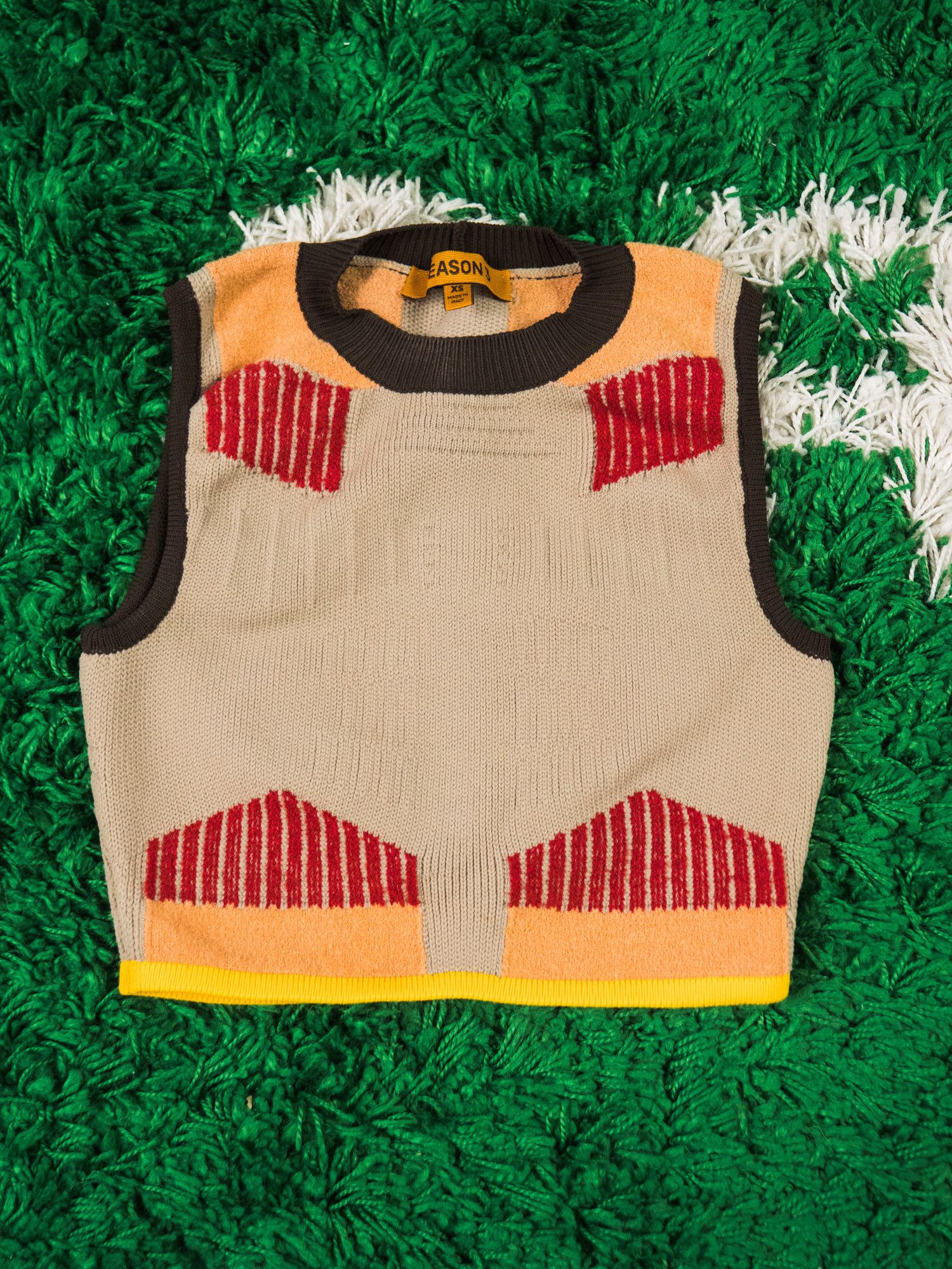 Yeezy YEEZY Season 3 - Sock Knit Graphic Crop Top Knitted Size XS / US 0-2 / IT 36-38 - 1 Thumbnail