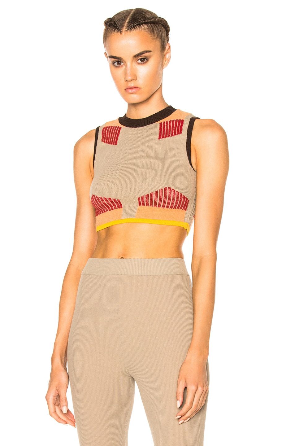 Yeezy YEEZY Season 3 - Sock Knit Graphic Crop Top Knitted Size XS / US 0-2 / IT 36-38 - 2 Thumbnail