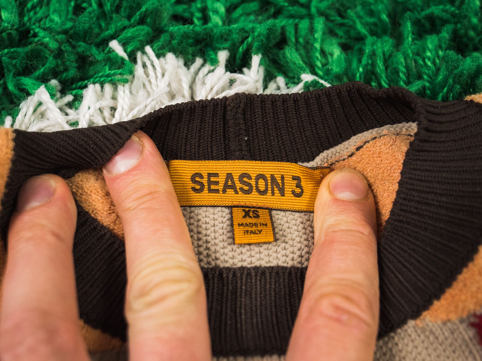Yeezy Season YEEZY Season 3 - Sock Knit Graphic Crop Top Knitted Size XS / US 0-2 / IT 36-38 - 5 Thumbnail
