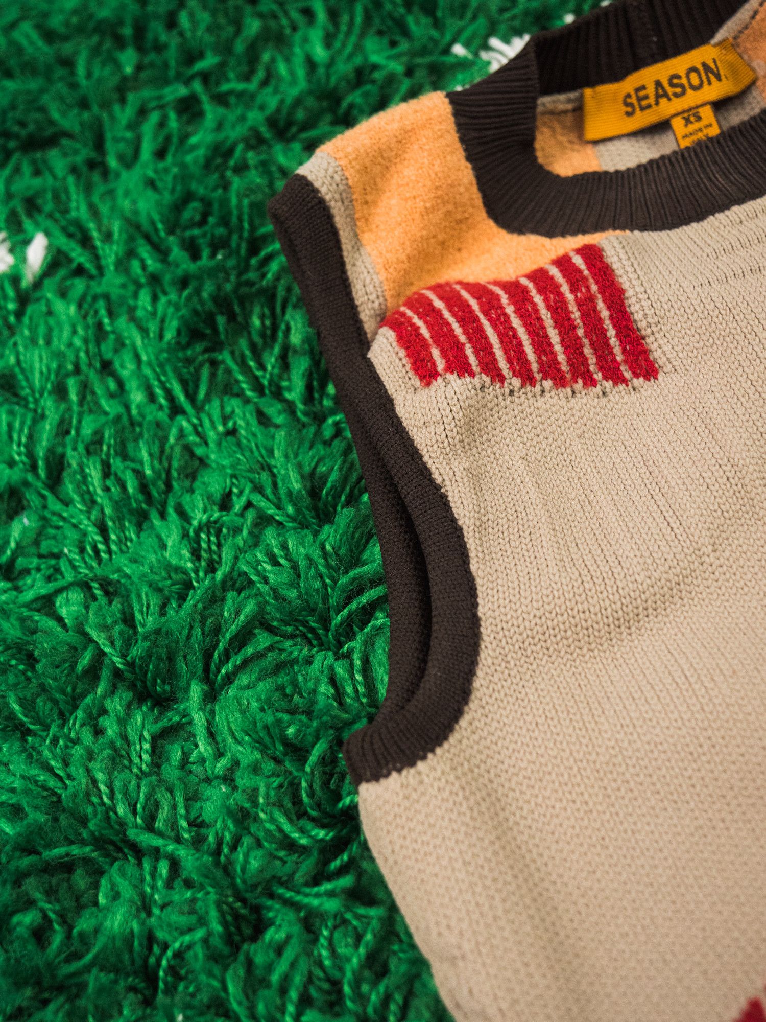 Yeezy Season YEEZY Season 3 - Sock Knit Graphic Crop Top Knitted Size XS / US 0-2 / IT 36-38 - 7 Thumbnail