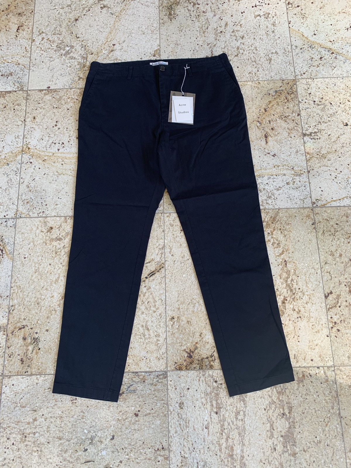 Acne Studios Ayan Satin Pants in Navy Size US 38 / EU 54 - 2 Thumbnail