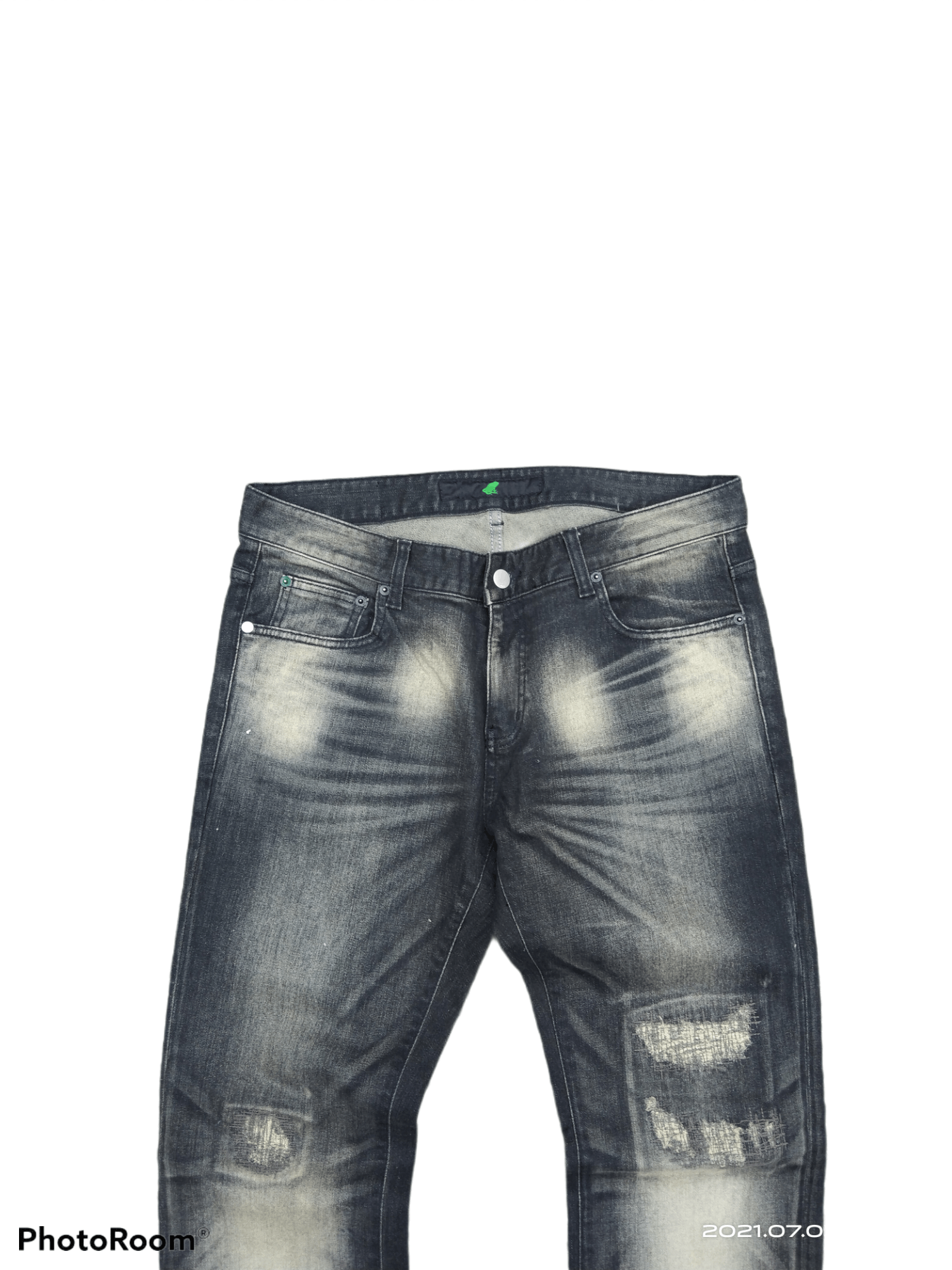 Japanese Brand DiSTRESSED PACTHWORK JAPANESE BRAND WHY PLUSS SEVEN Size US 33 - 3 Thumbnail