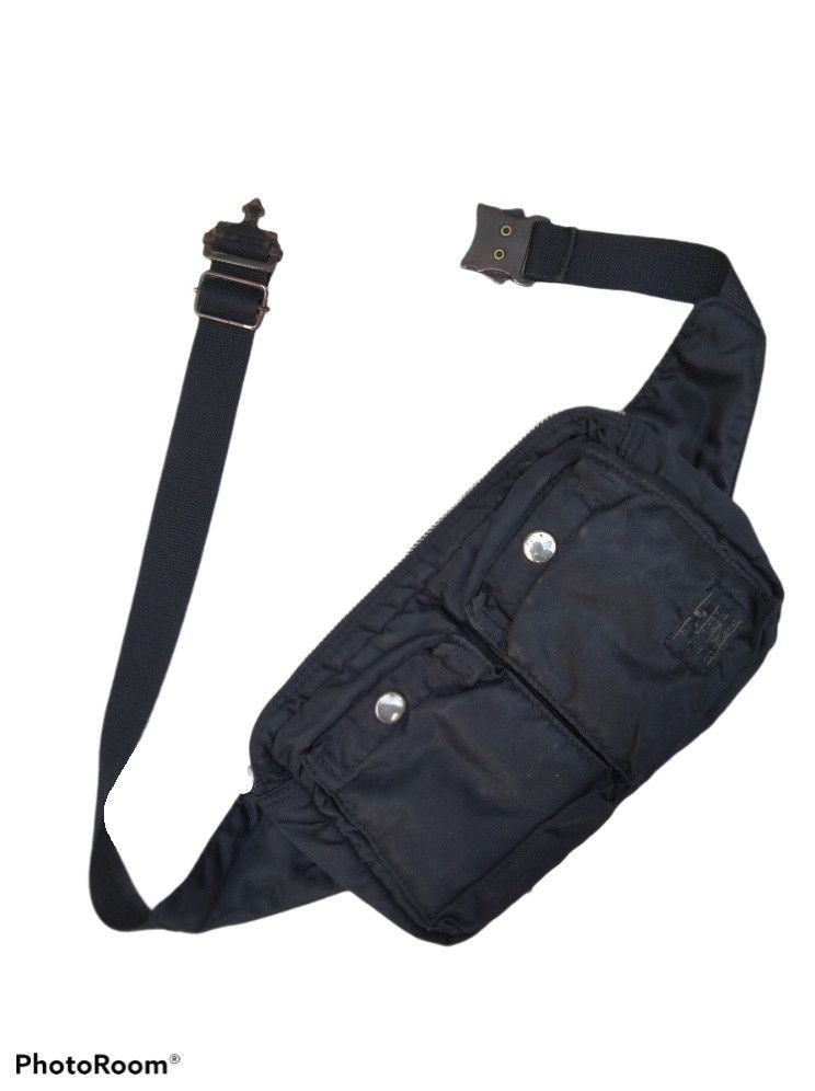 image of Japanese Porter Pouch Bag in Black Faded, Men's