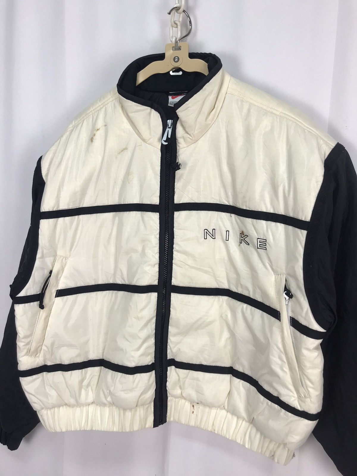 Nike × Vintage Vintage nike distressed down puffer jacket Size L / US 10 / IT 46 - 3 Thumbnail