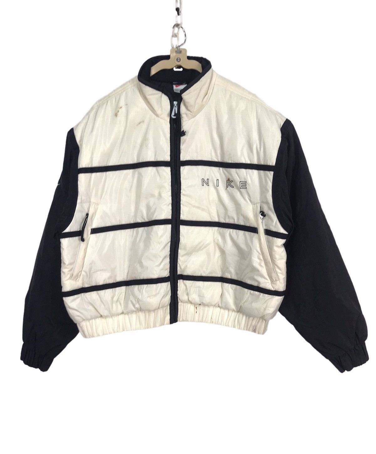 Nike × Vintage Vintage nike distressed down puffer jacket Size L / US 10 / IT 46 - 1 Thumbnail