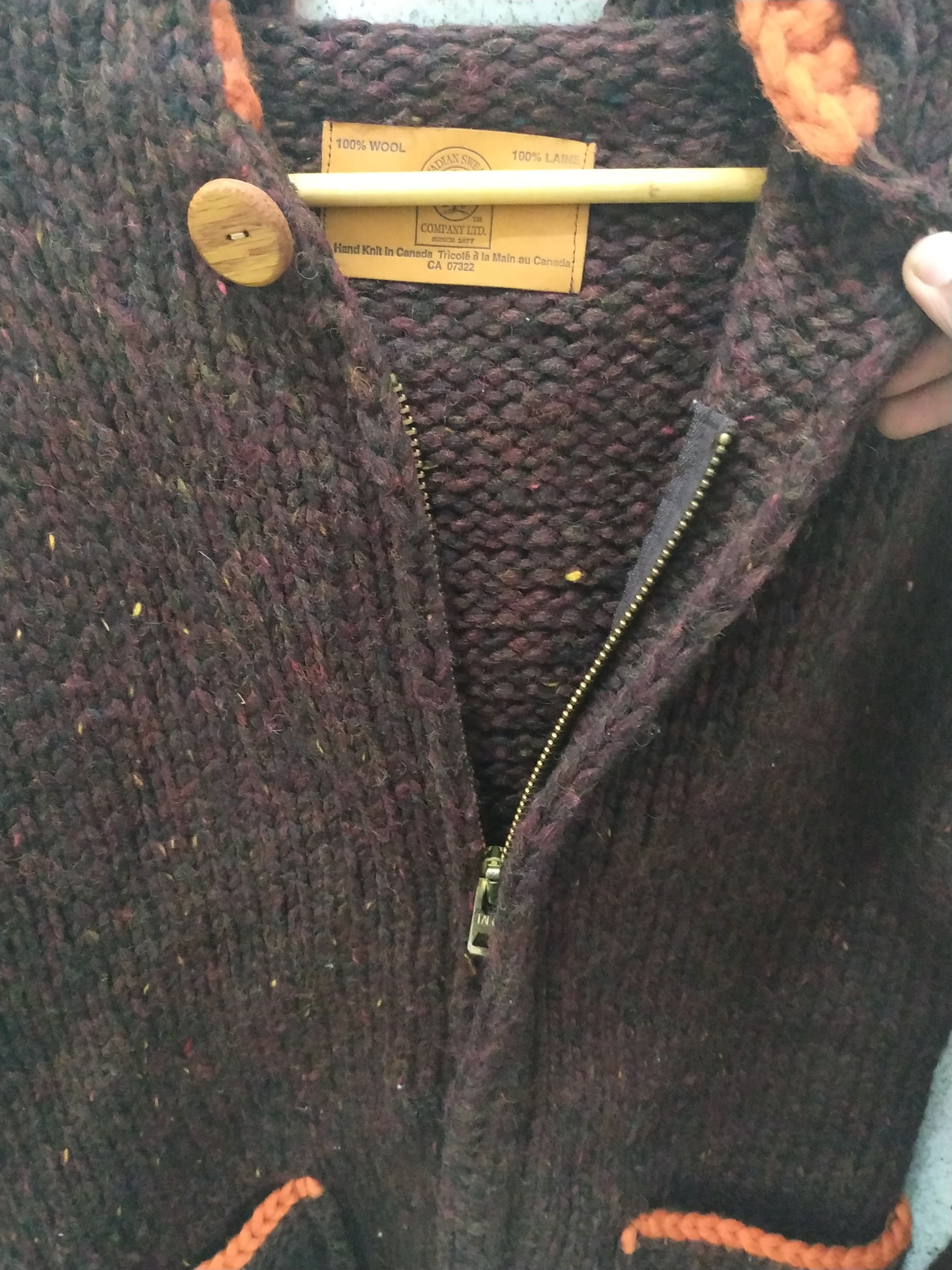 Vintage Vintage Canadian Sweater Handknit Hooded Wool Cardigan Size US M / EU 48-50 / 2 - 5 Thumbnail