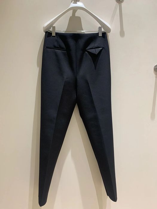 Bottega Veneta Pants Double Compact Wool in Black | Grailed