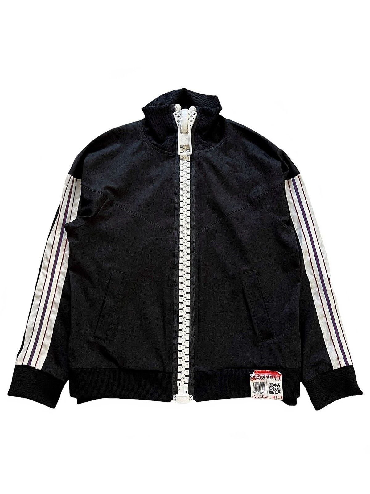 Pre-owned Miharayasuhiro Big Zipper Viscose Track Jacket In Black