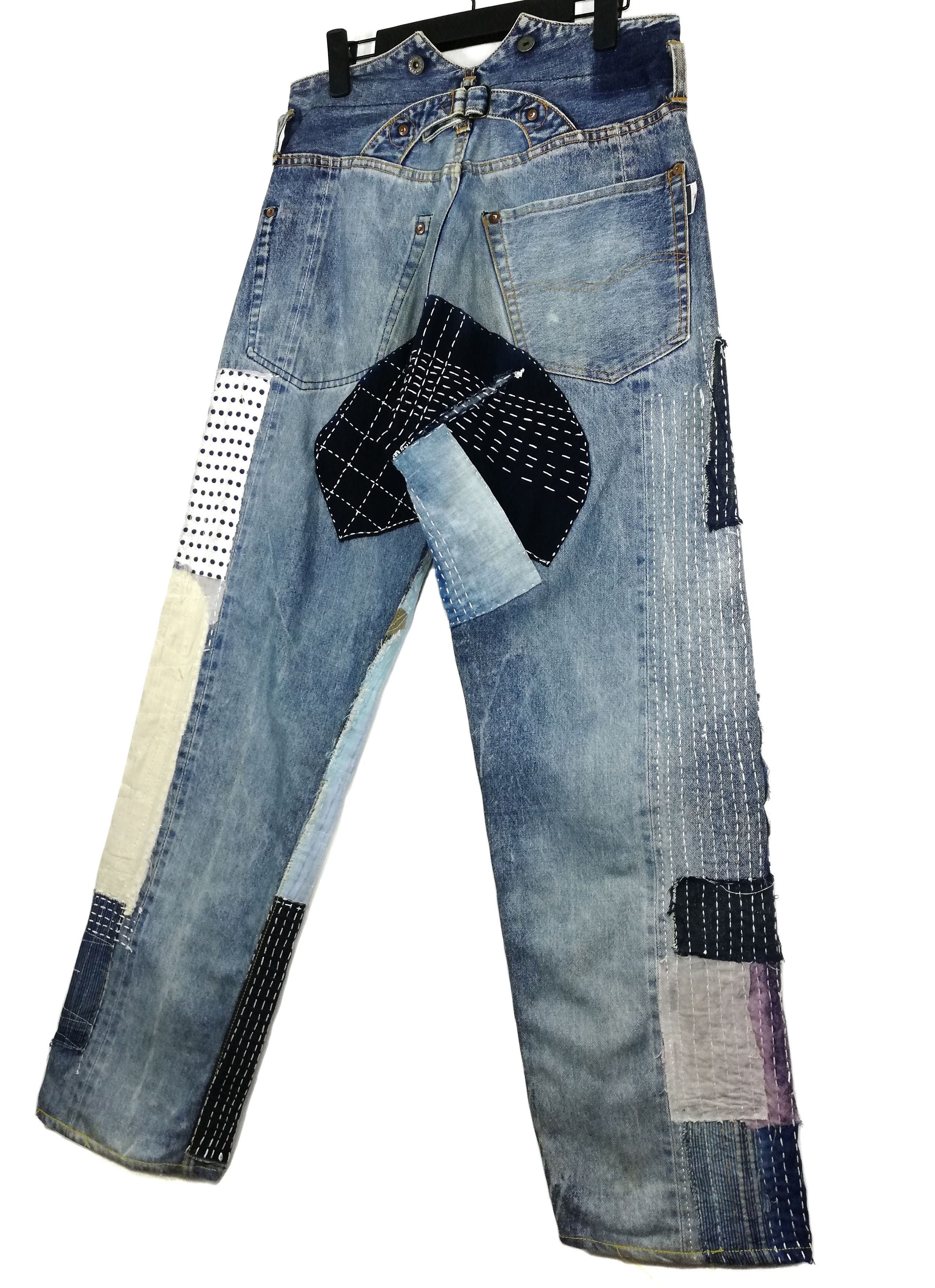 Studio D'Artisan 🔥DOPE🇯🇵 ICONIC Reconstume Okabilly Boro Patchwork Buckle Size US 30 / EU 46 - 16 Thumbnail