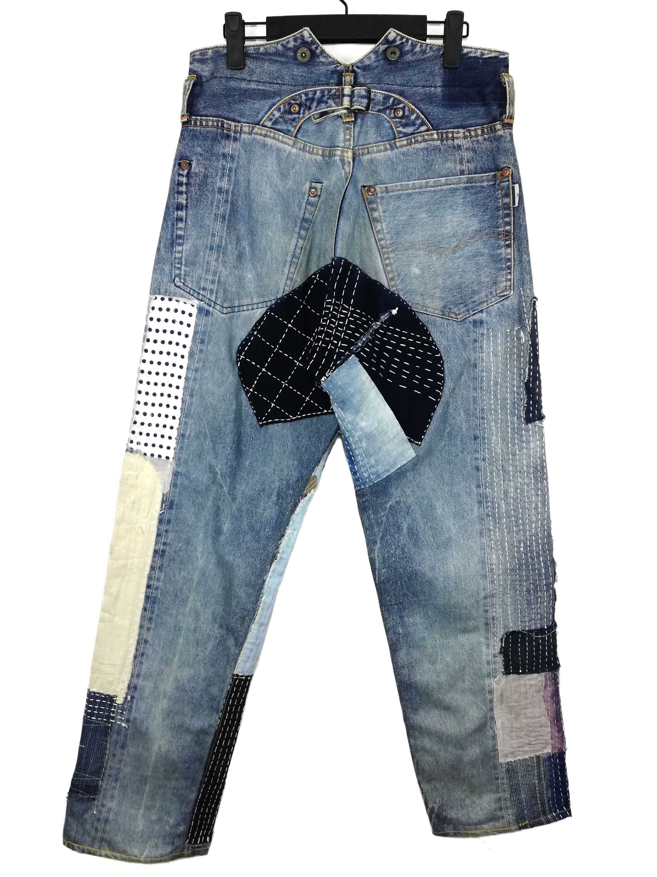 Studio D'Artisan 🔥DOPE🇯🇵 ICONIC Reconstume Okabilly Boro Patchwork Buckle Size US 30 / EU 46 - 15 Thumbnail
