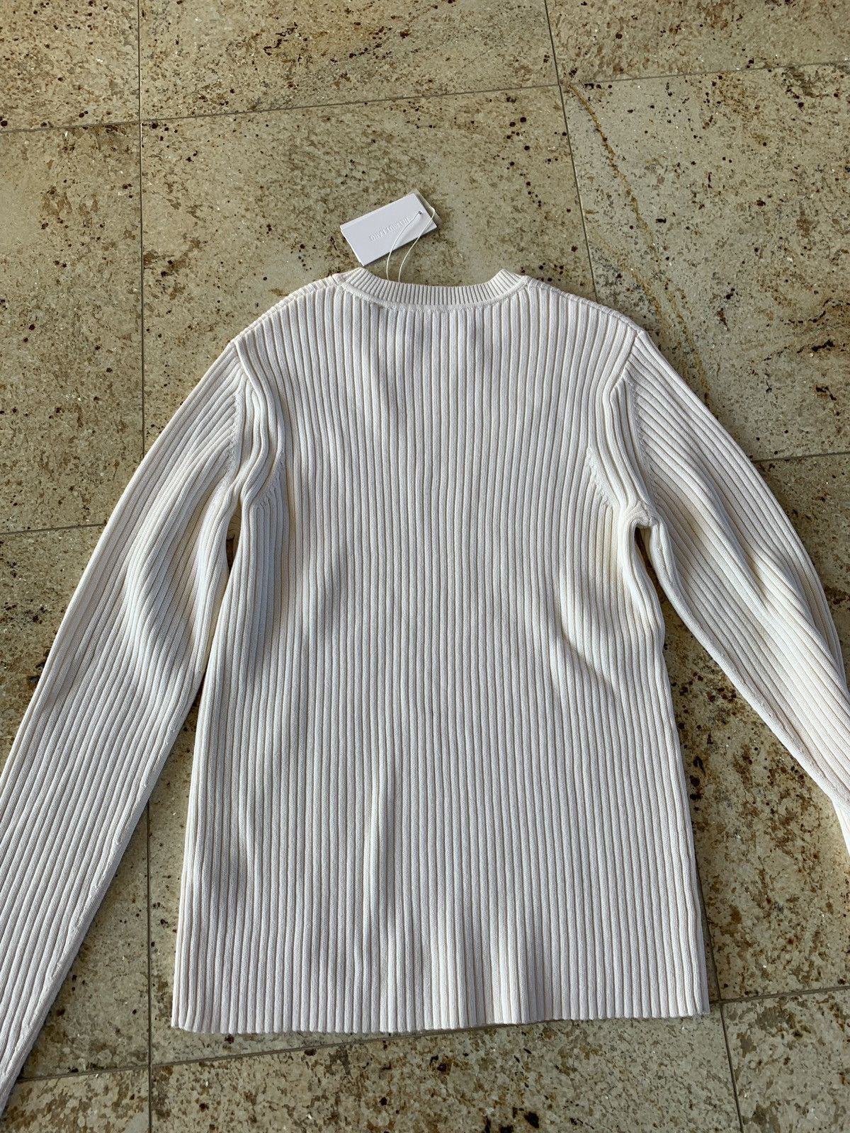 Helmut Lang Mixed Rib Crewneck in Ecru Size US M / EU 48-50 / 2 - 12 Thumbnail