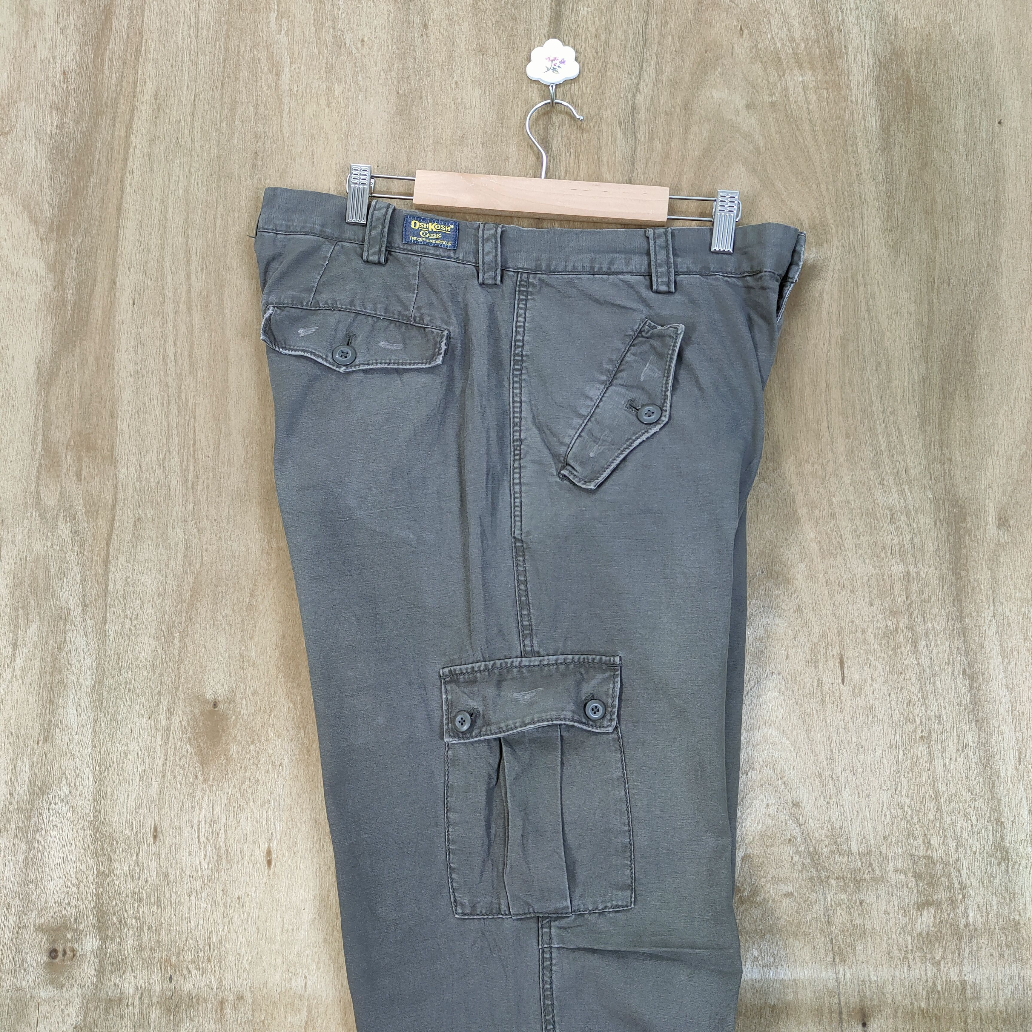 Japanese Brand VINTAGE OSHKOSH FADED BROWN CARGO PANTS Size US 34 / EU 50 - 12 Thumbnail