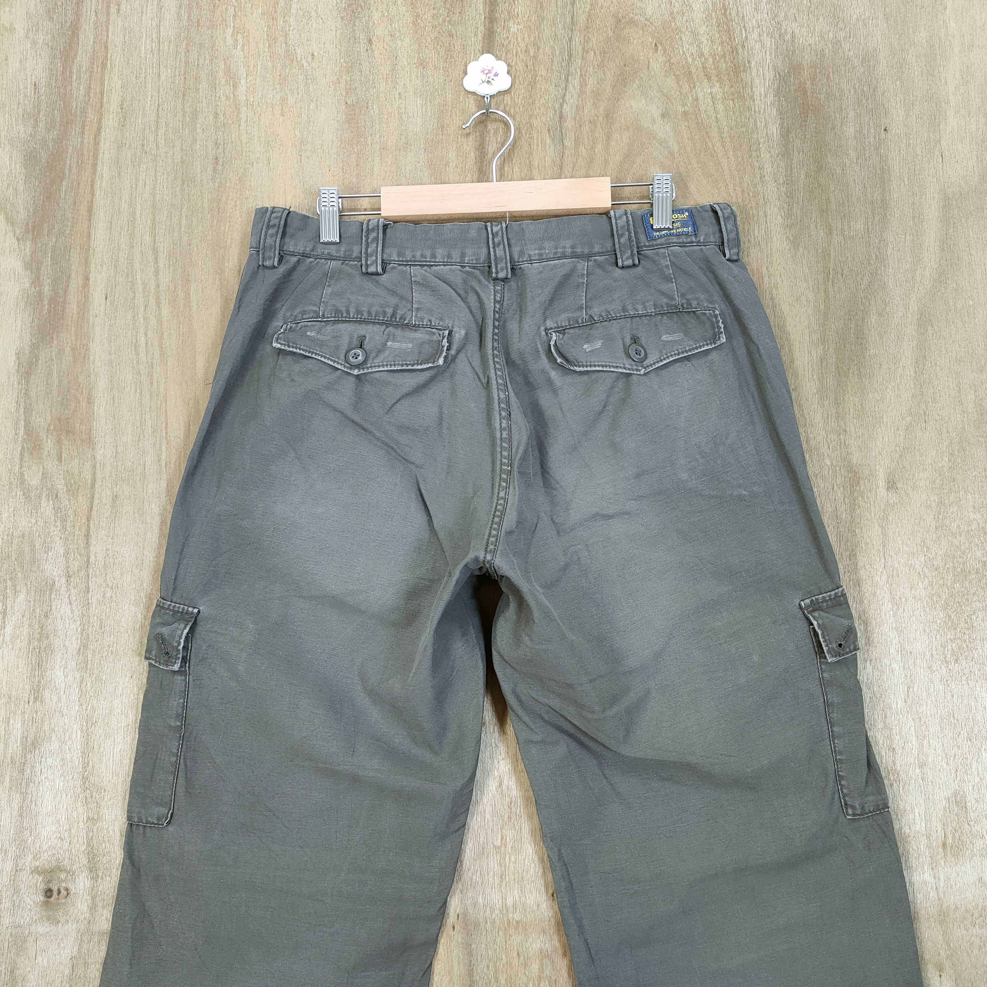 Japanese Brand VINTAGE OSHKOSH FADED BROWN CARGO PANTS Size US 34 / EU 50 - 9 Thumbnail