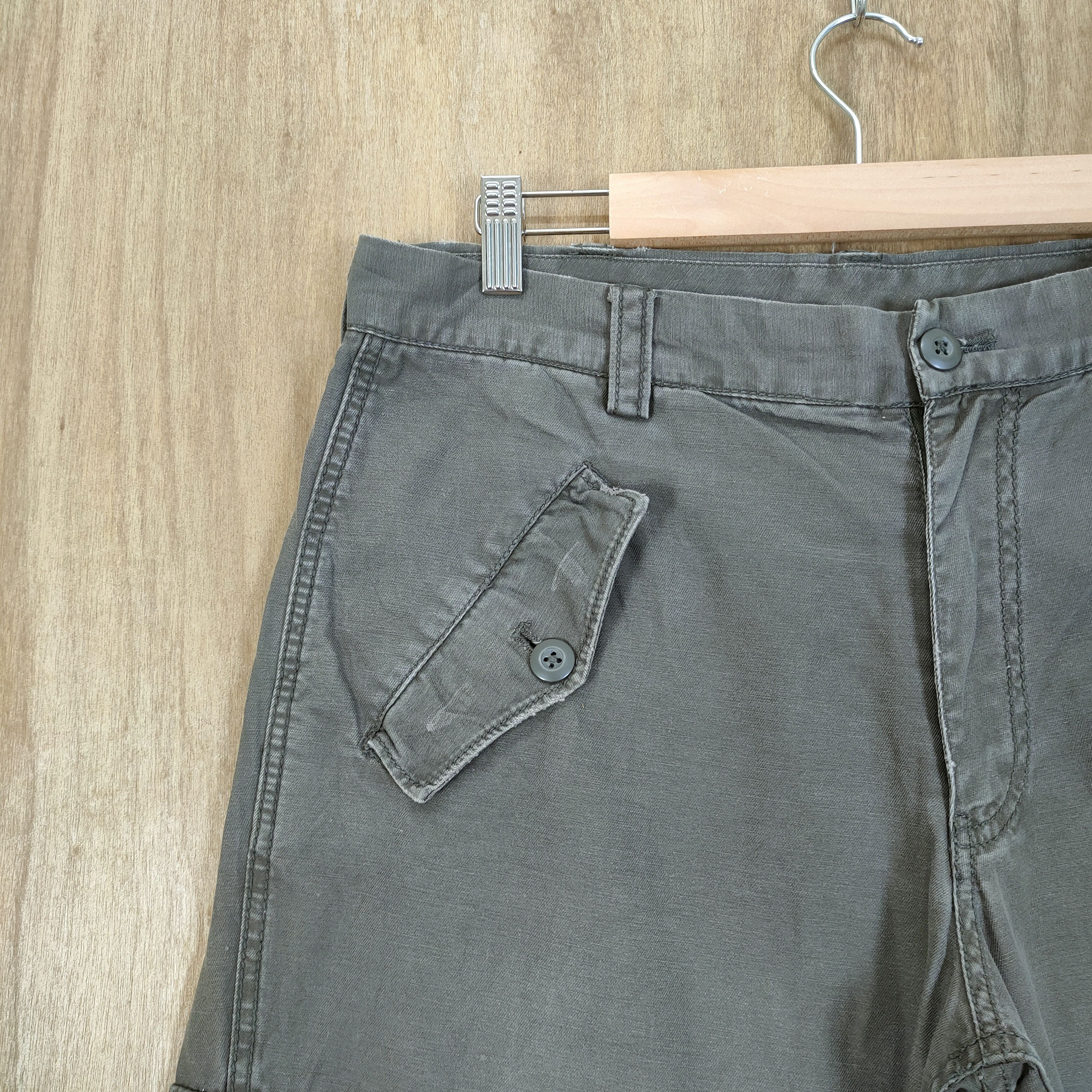 Japanese Brand VINTAGE OSHKOSH FADED BROWN CARGO PANTS Size US 34 / EU 50 - 4 Thumbnail
