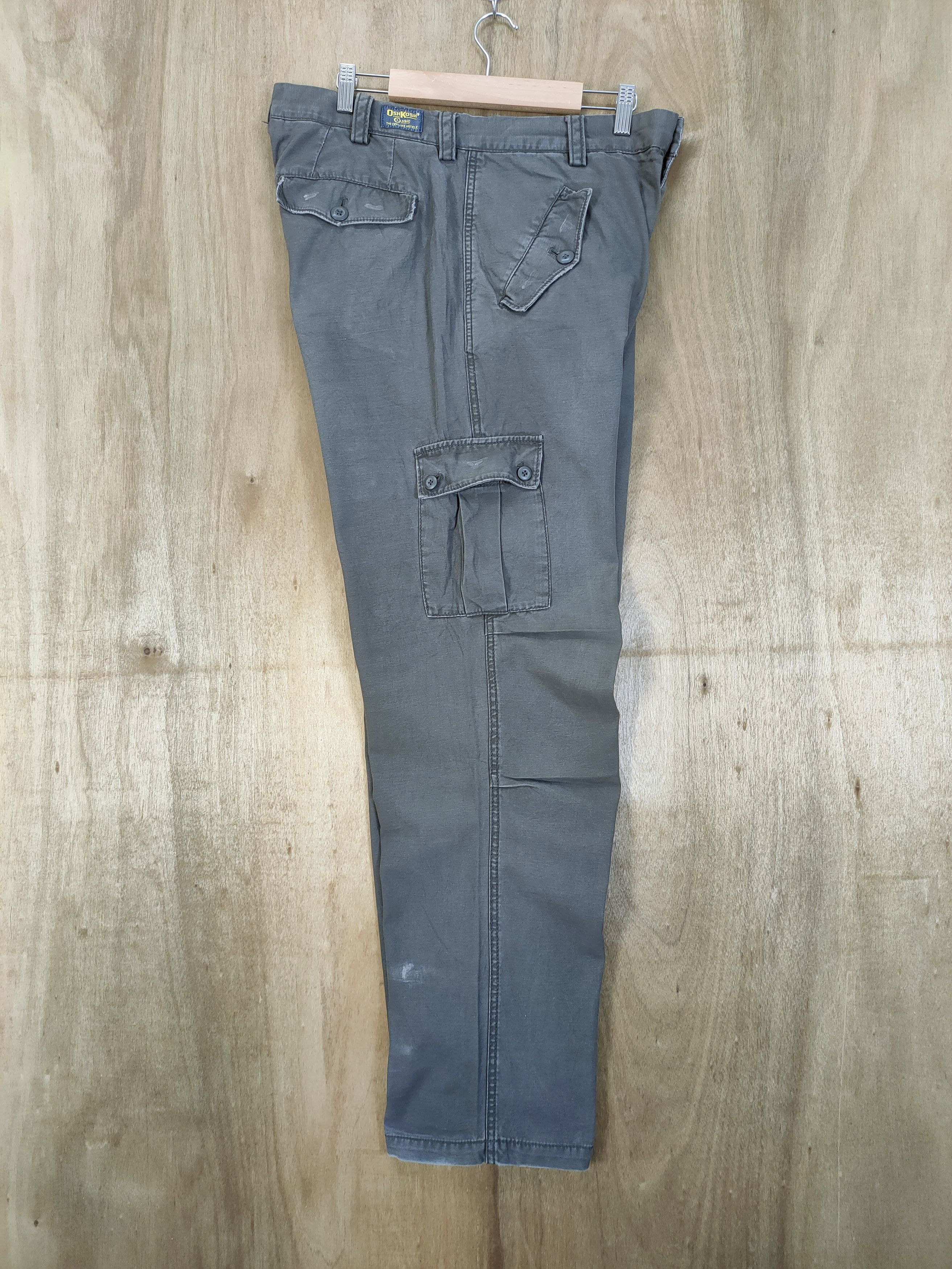 Japanese Brand VINTAGE OSHKOSH FADED BROWN CARGO PANTS Size US 34 / EU 50 - 6 Thumbnail