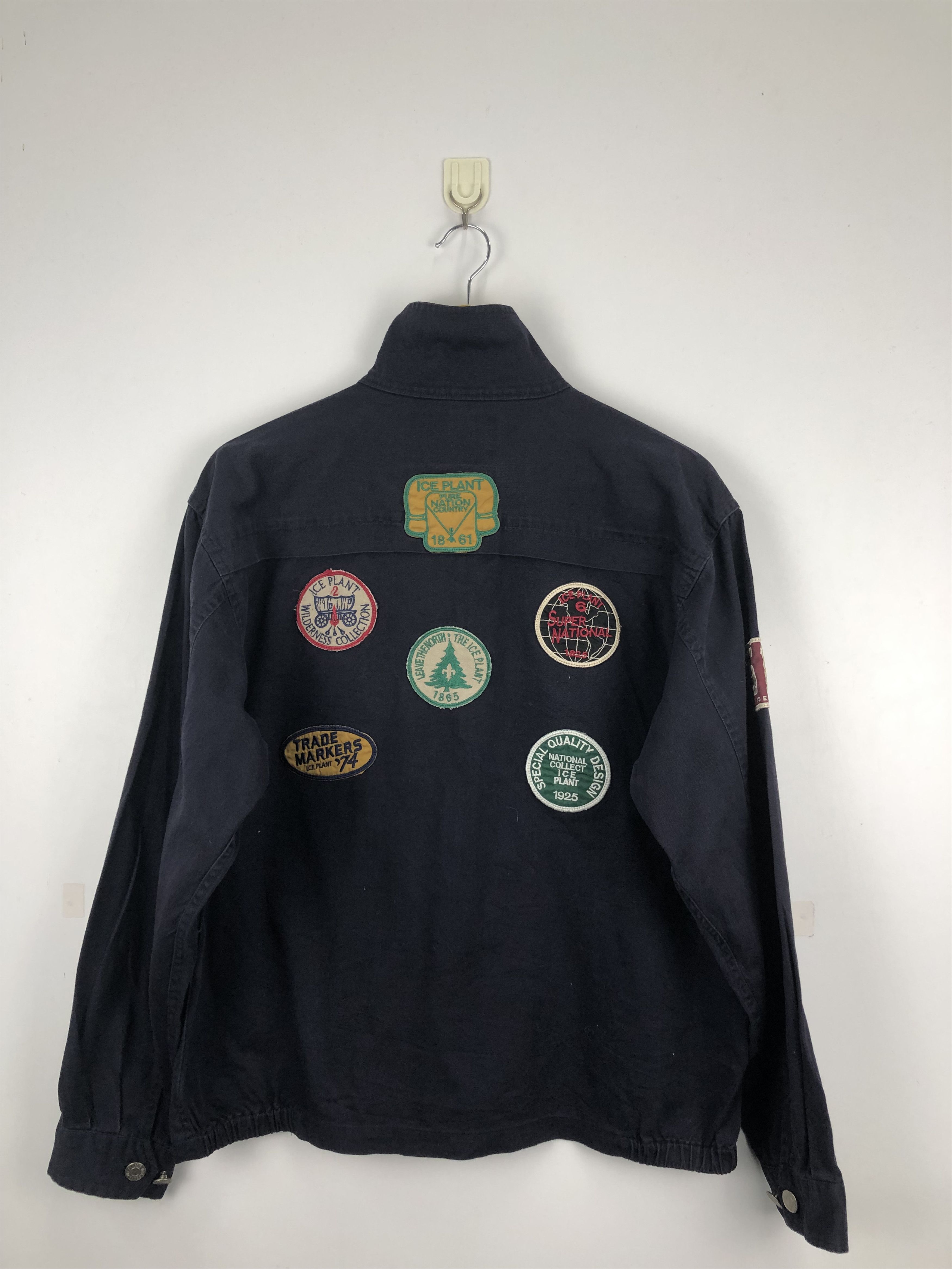 image of Great Britain Bomber Jacket Full Patches in Blue, Men's (Size Medium)