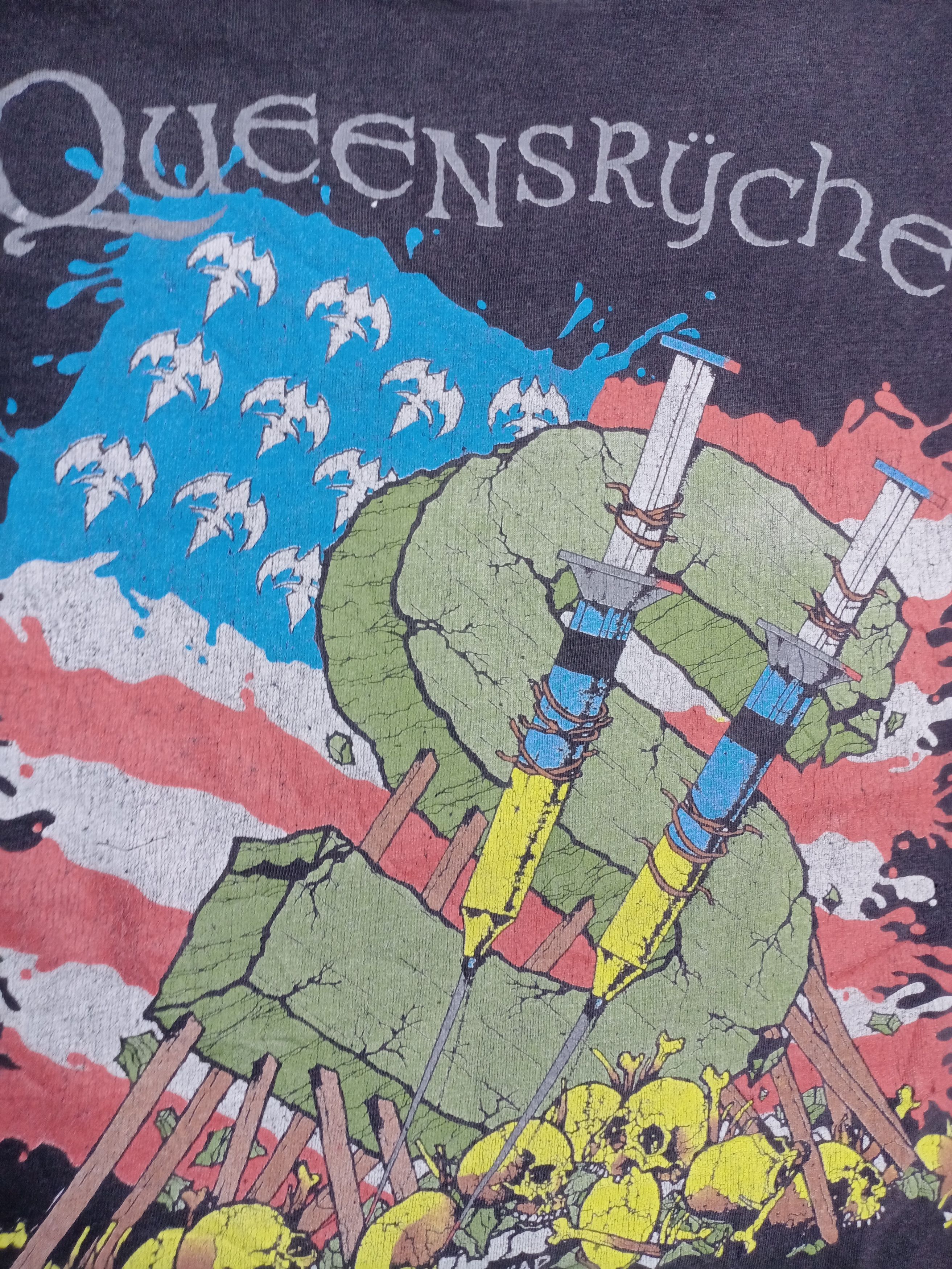Band Tees × Vintage Vintage Queensryche Pushed Tour 1991 Rock T-shirt Size US XL / EU 56 / 4 - 3 Thumbnail