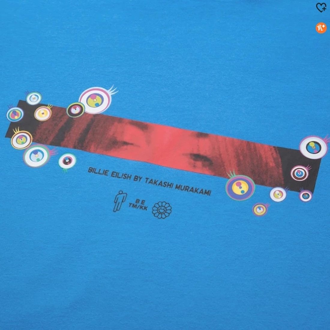 Billie Eilish Large L UNIQLO BILLIE EILISH TAKASHI MURAKAMI BLUE T-SHIRT Size US L / EU 52-54 / 3 - 3 Thumbnail