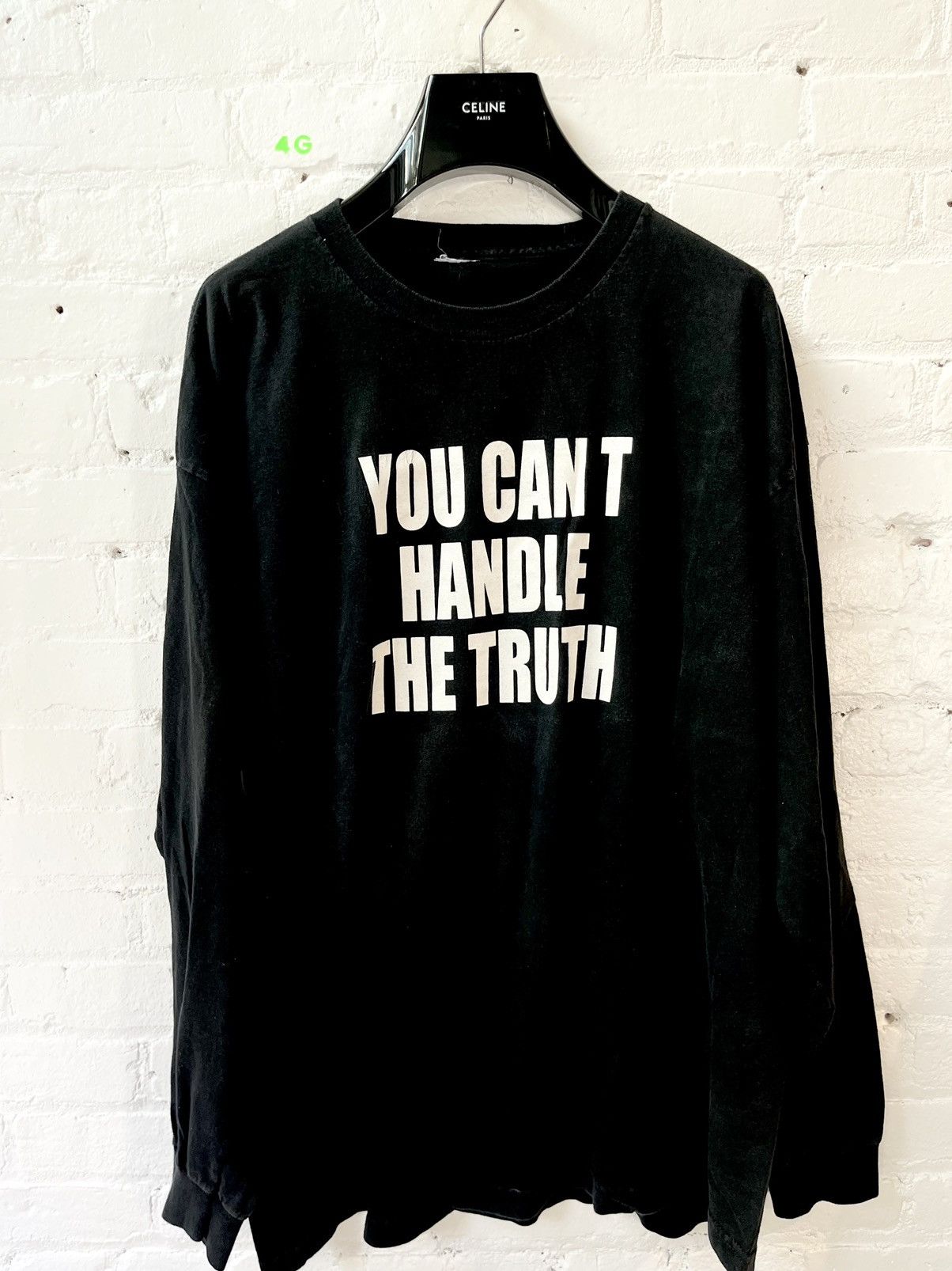 Vintage Vintage 90s YOU CANT HANDLE THE TRUTH Black Shirt Size US XL / EU 56 / 4 - 1 Thumbnail