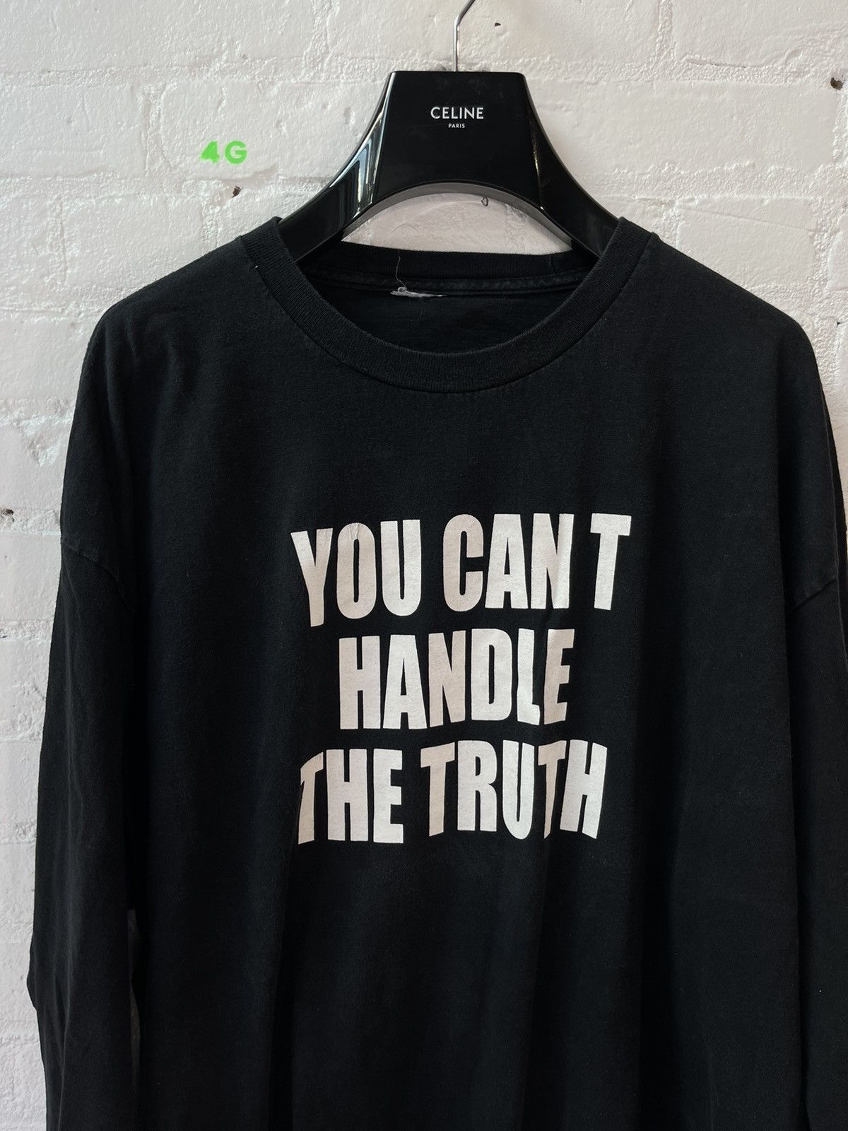 Vintage Vintage 90s YOU CANT HANDLE THE TRUTH Black Shirt Size US XL / EU 56 / 4 - 2 Thumbnail
