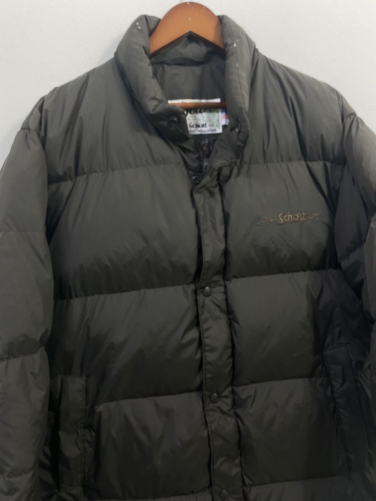 Schott Vintage Schott Long Puffer Jacket Small Logo Design Nice Size US L / EU 52-54 / 3 - 8 Thumbnail