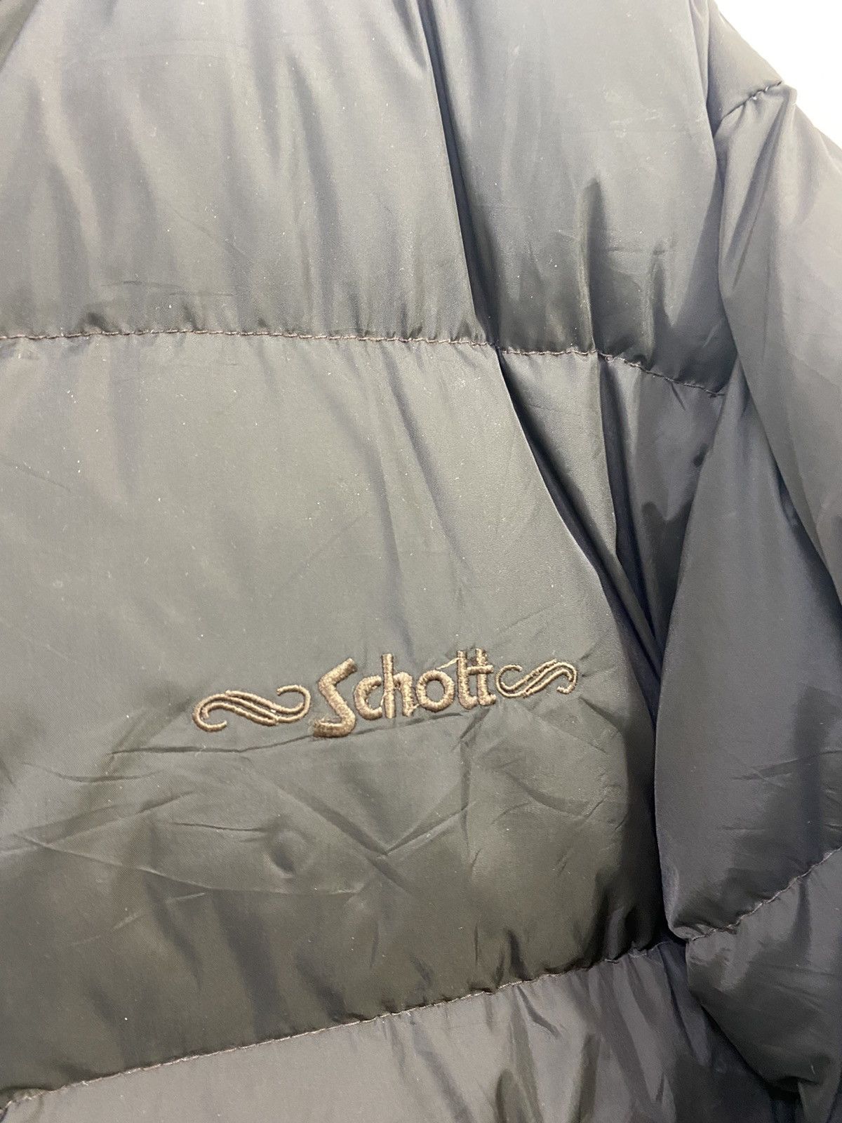 Schott Vintage Schott Long Puffer Jacket Small Logo Design Nice Size US L / EU 52-54 / 3 - 5 Thumbnail