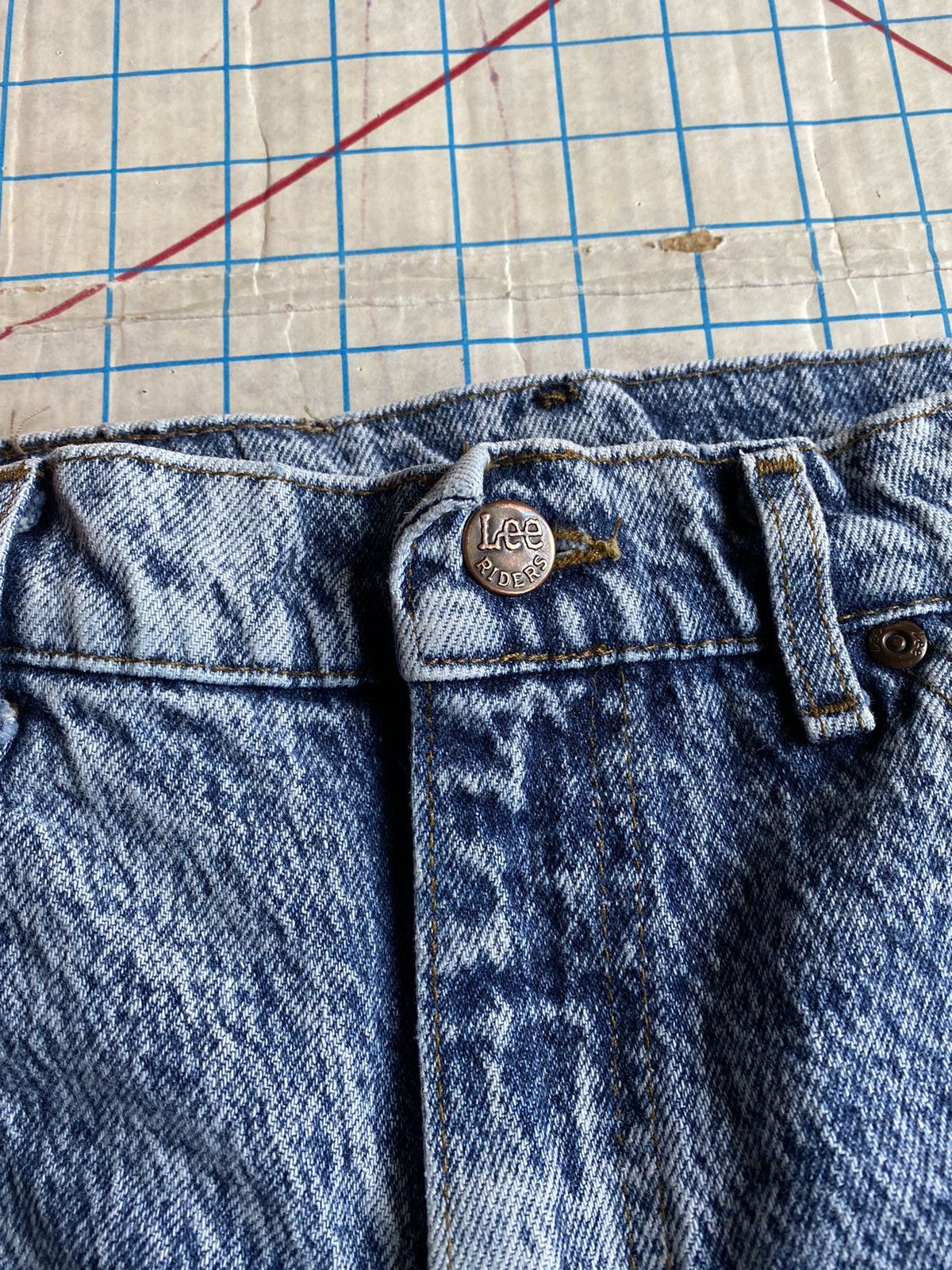 Lee × Vintage Vintage Lee Acid Washed Denim Jeans Made in USA 30x27 Size US 30 / EU 46 - 7 Thumbnail
