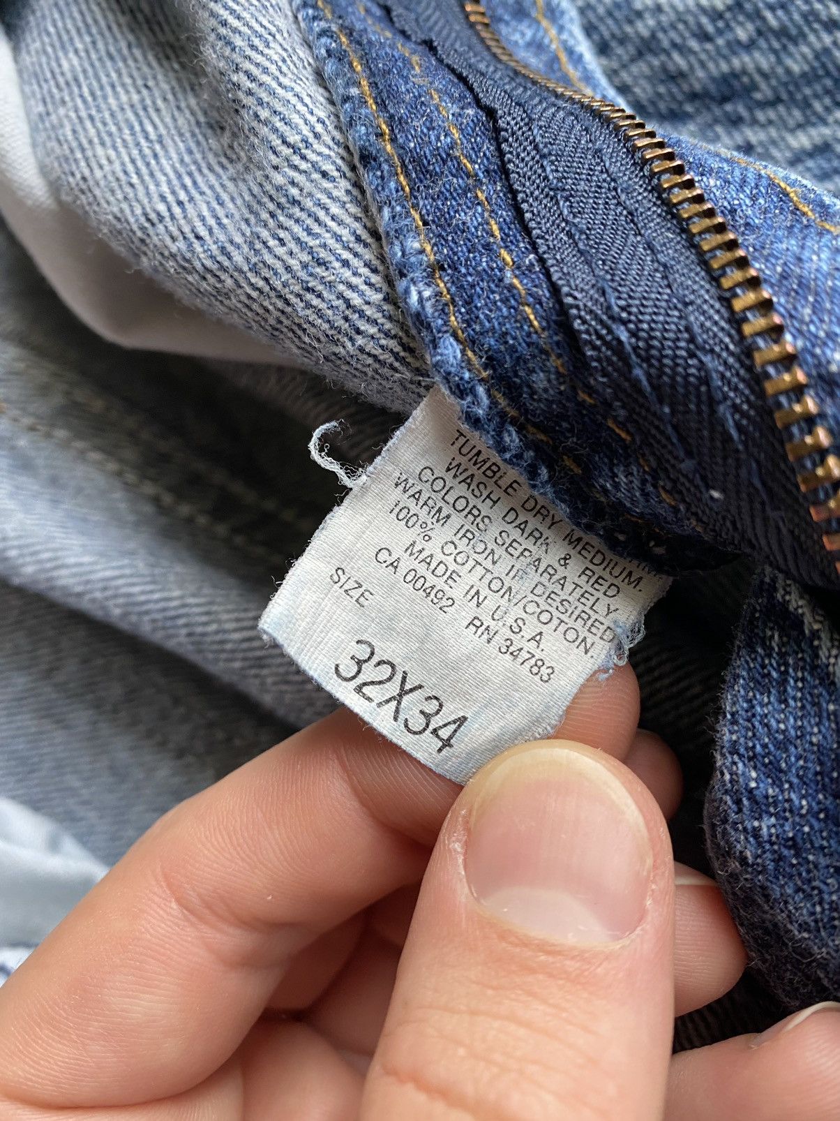 Lee × Vintage Vintage Lee Acid Washed Denim Jeans Made in USA 30x27 Size US 30 / EU 46 - 10 Thumbnail