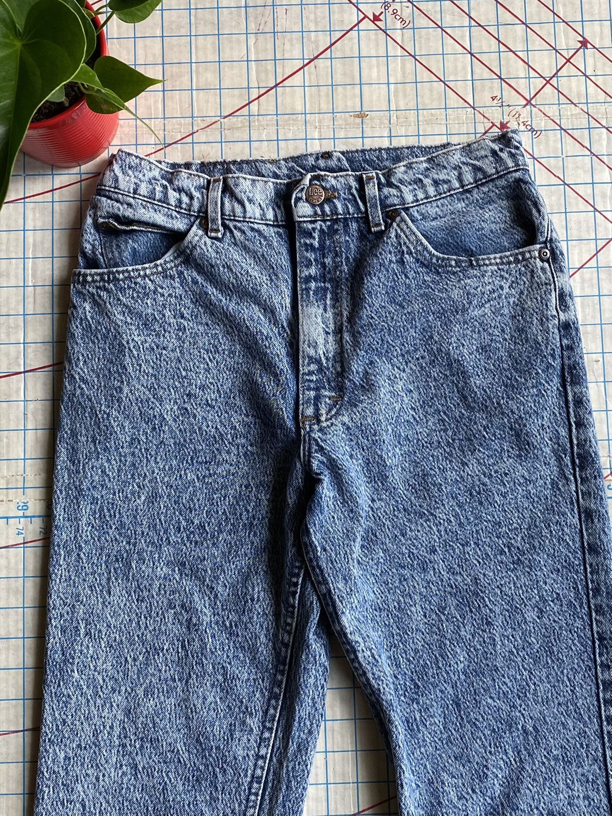 Lee × Vintage Vintage Lee Acid Washed Denim Jeans Made in USA 30x27 Size US 30 / EU 46 - 4 Thumbnail