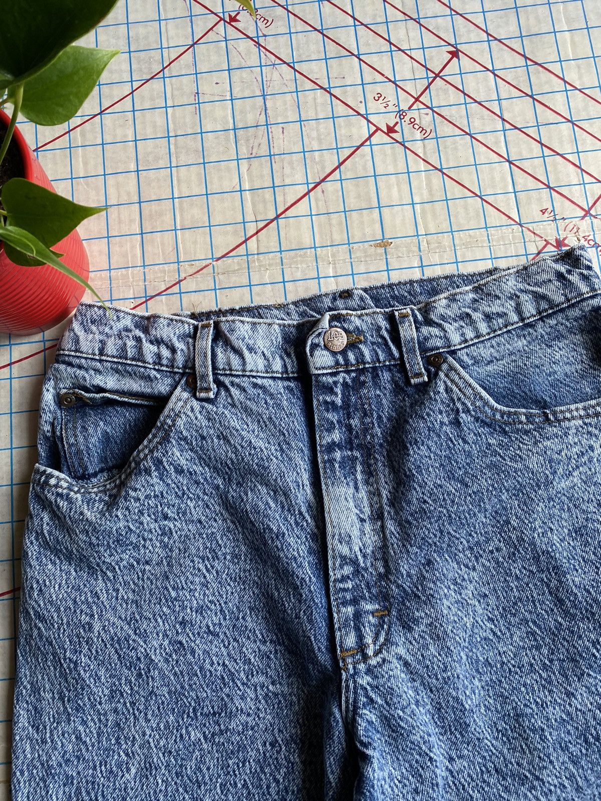 Lee × Vintage Vintage Lee Acid Washed Denim Jeans Made in USA 30x27 Size US 30 / EU 46 - 6 Thumbnail