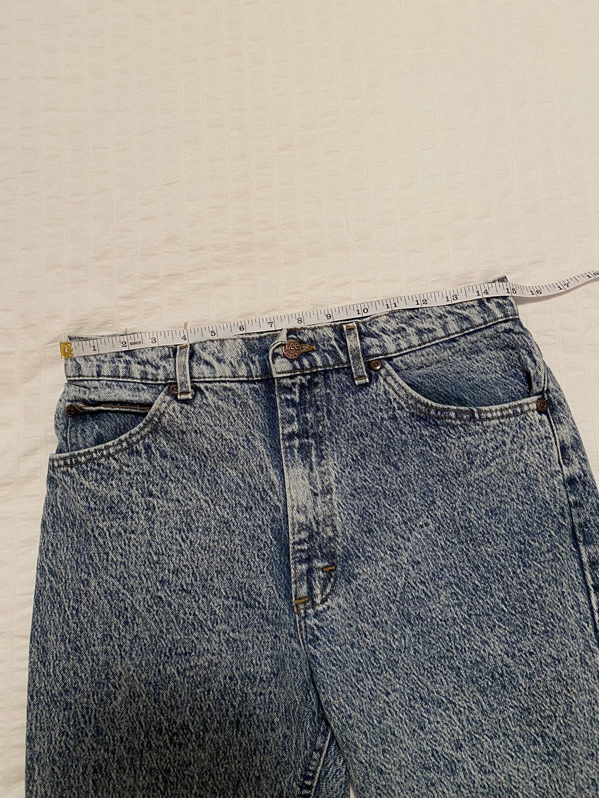 Lee × Vintage Vintage Lee Acid Washed Denim Jeans Made in USA 30x27 Size US 30 / EU 46 - 16 Thumbnail