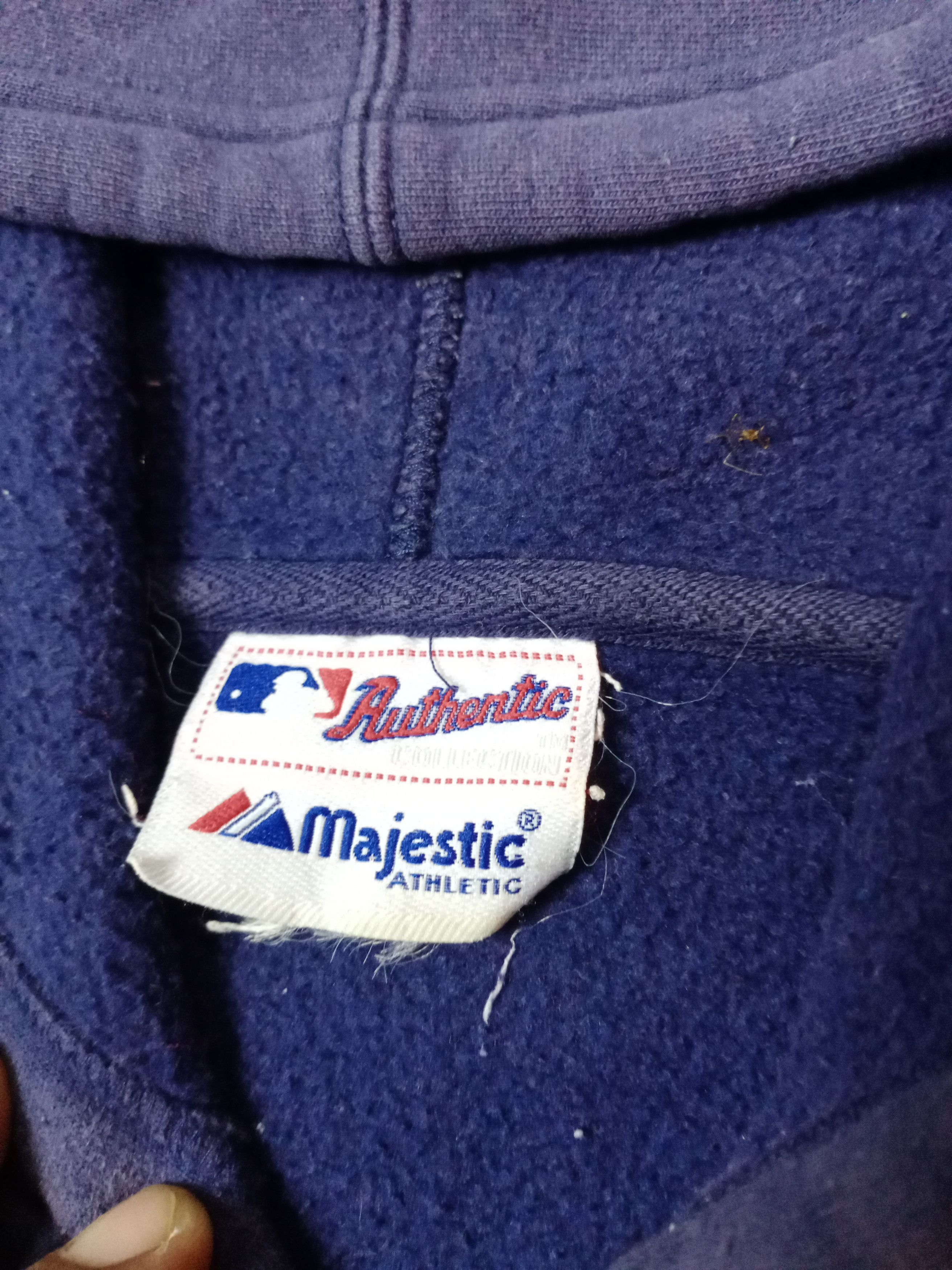 Majestic × New York Yankees × Vintage Vintage 90s Yankees Baseball Hoodie Sweatshirt Size US L / EU 52-54 / 3 - 6 Thumbnail