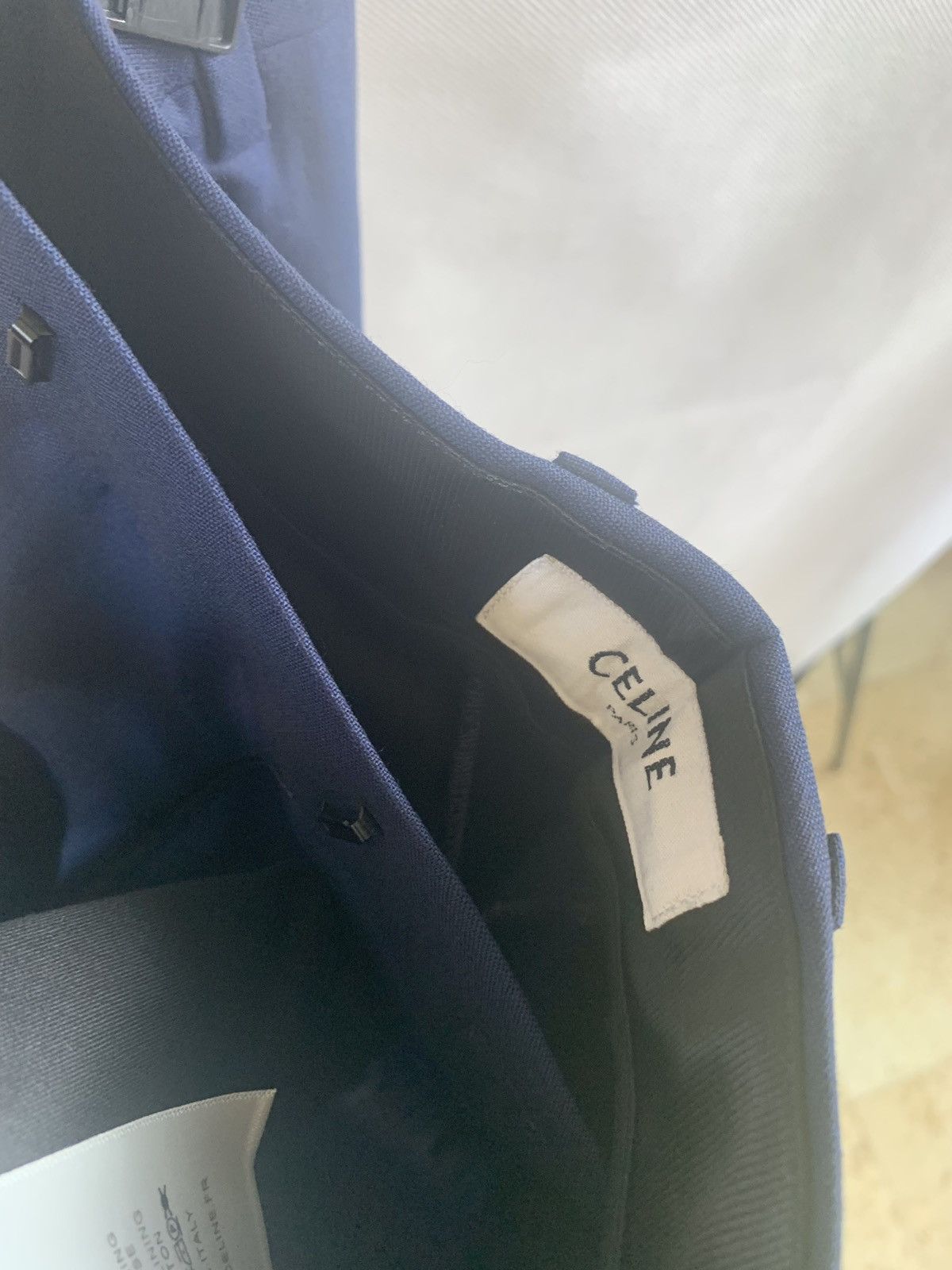 Celine Deep Navy Slim Suit Size 36R - 16 Thumbnail