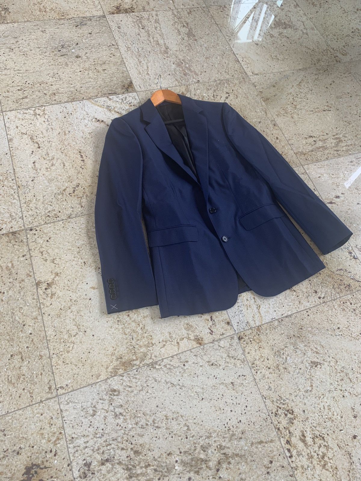 Celine Deep Navy Slim Suit Size 36R - 5 Thumbnail