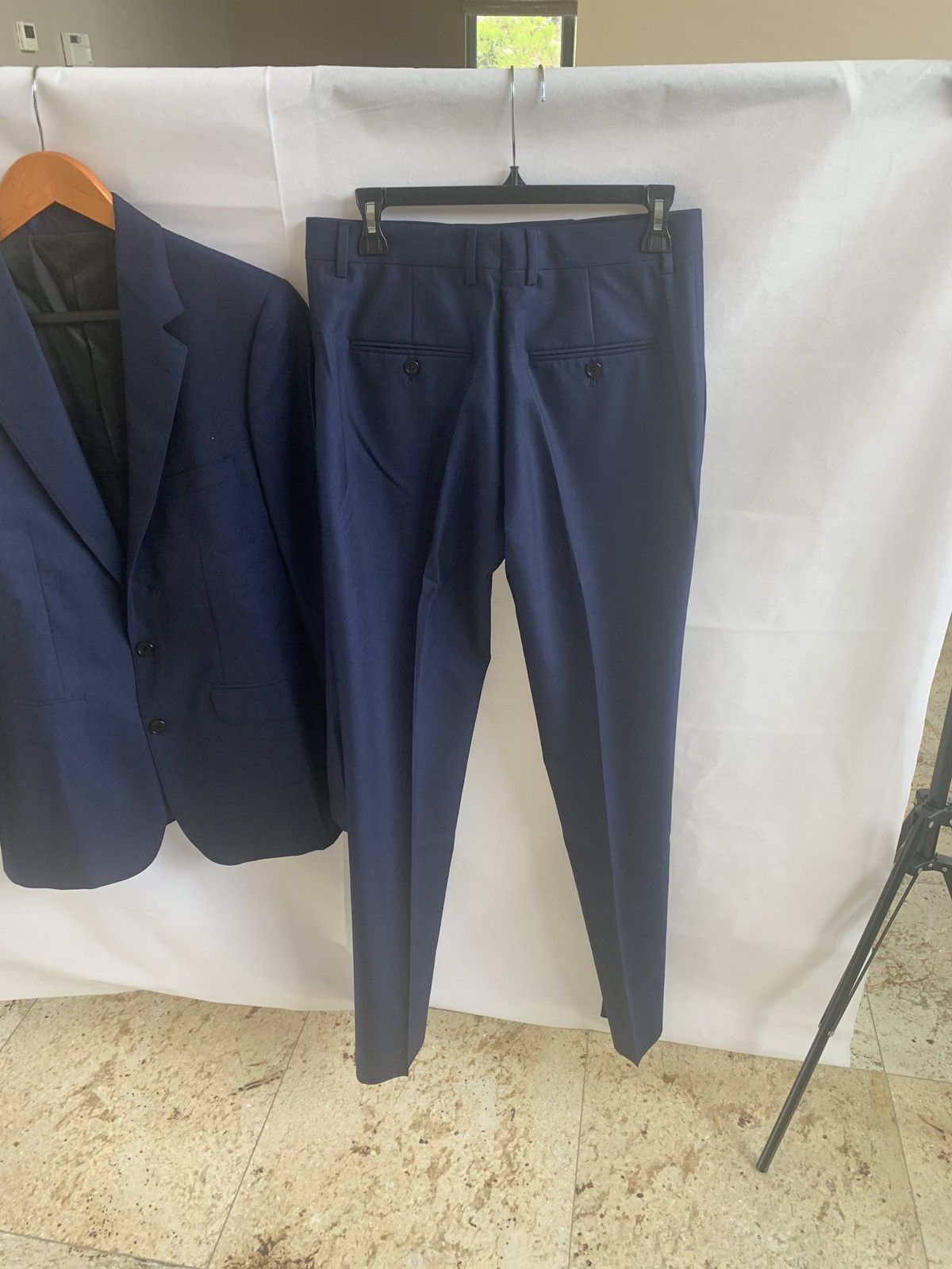 Celine Deep Navy Slim Suit Size 36R - 21 Thumbnail