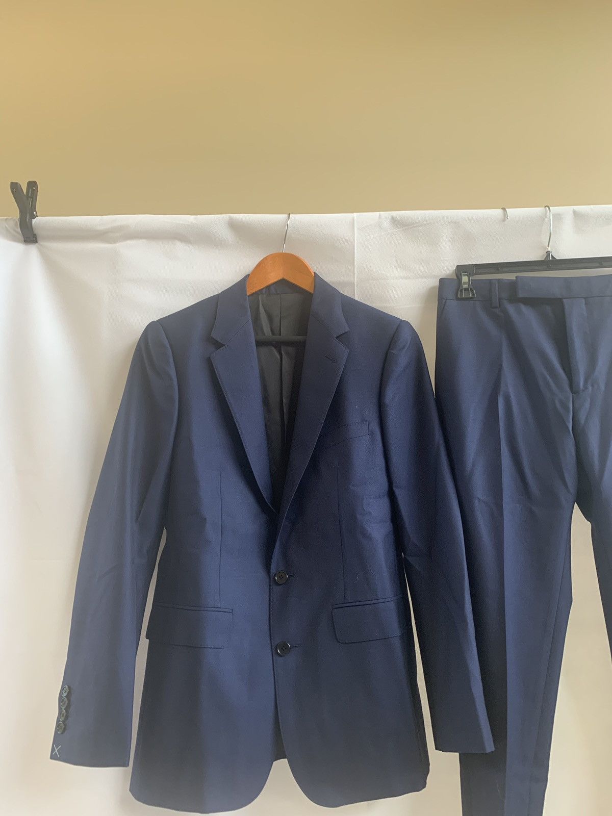 Celine Deep Navy Slim Suit Size 36R - 2 Thumbnail