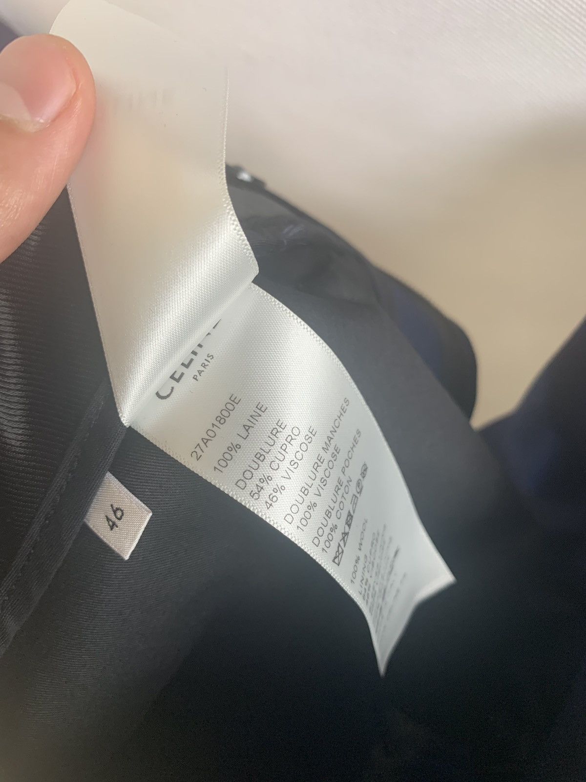Celine Deep Navy Slim Suit Size 36R - 18 Thumbnail
