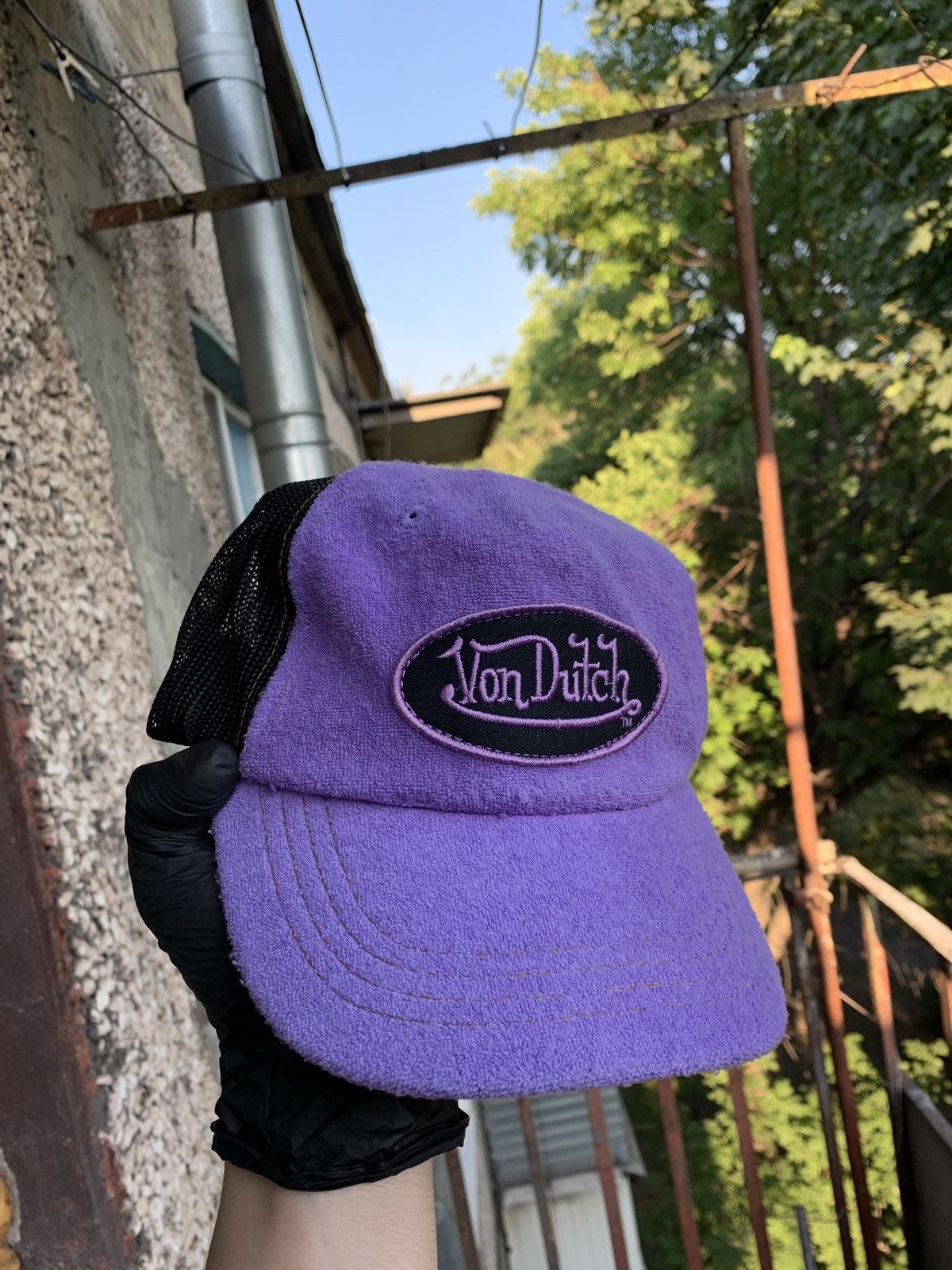 Vintage Vintage Von Dutch Purple/Black Trucker Hat Cap Y2K Size ONE SIZE - 4 Thumbnail