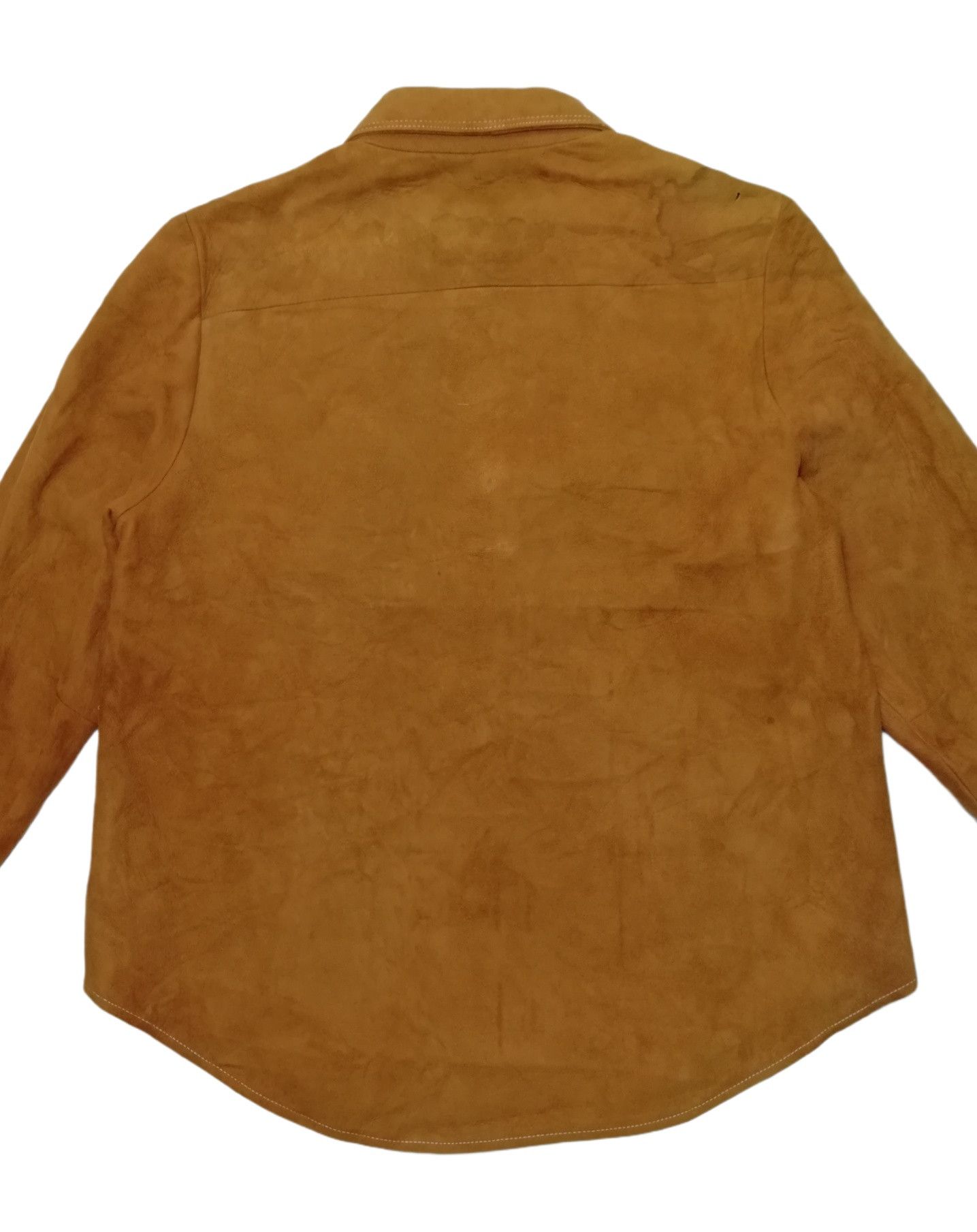 Genuine Leather × Leather × Vintage 🔥DOPE!! Design American Vintage Full Leather Western Shirt Size US M / EU 48-50 / 2 - 19 Thumbnail