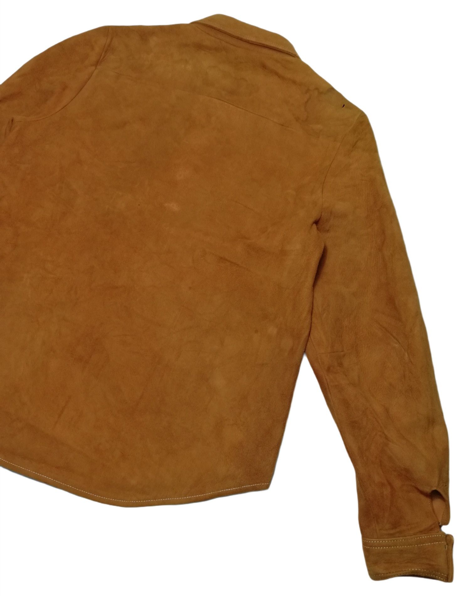 Genuine Leather × Leather × Vintage 🔥DOPE!! Design American Vintage Full Leather Western Shirt Size US M / EU 48-50 / 2 - 17 Thumbnail
