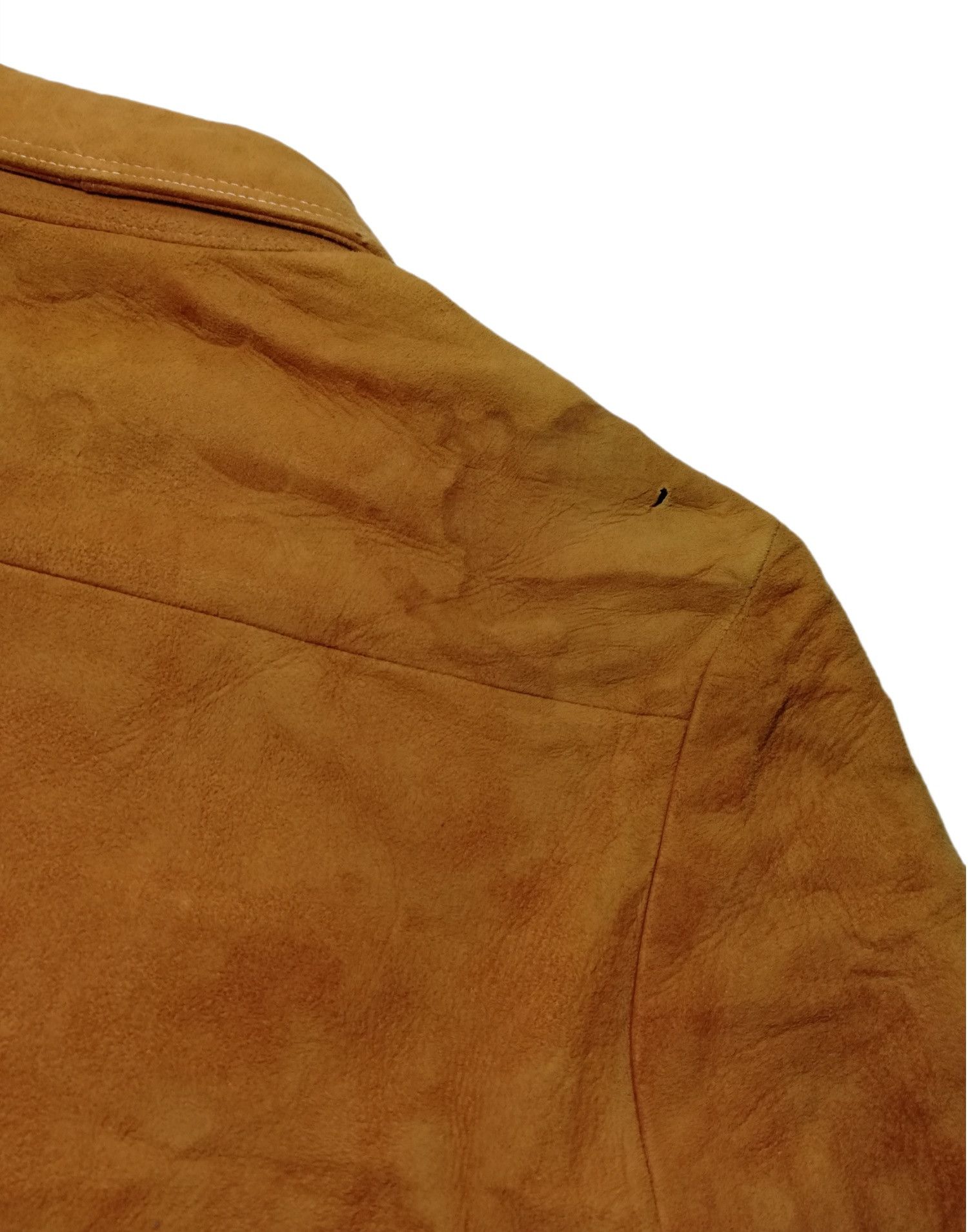 Genuine Leather × Leather × Vintage 🔥DOPE!! Design American Vintage Full Leather Western Shirt Size US M / EU 48-50 / 2 - 18 Thumbnail