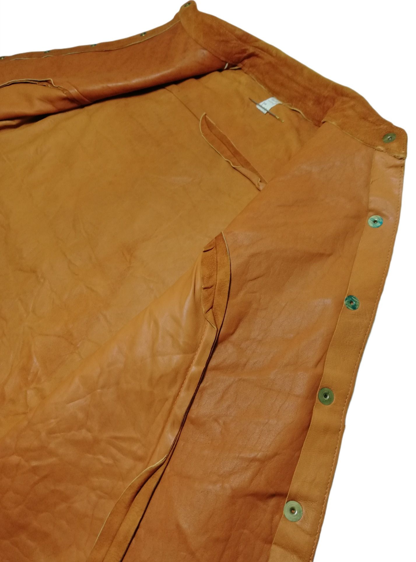 Genuine Leather × Leather × Vintage 🔥DOPE!! Design American Vintage Full Leather Western Shirt Size US M / EU 48-50 / 2 - 12 Thumbnail