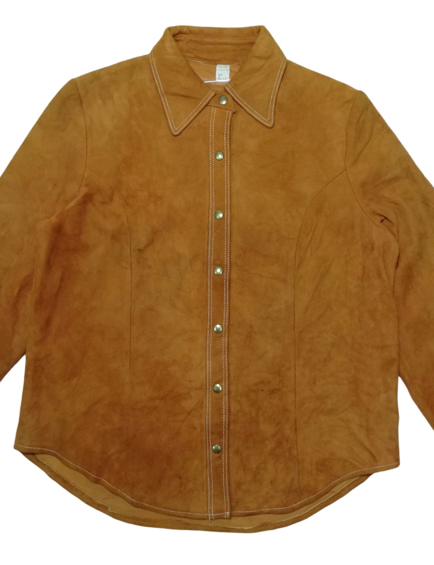 Genuine Leather × Leather × Vintage 🔥DOPE!! Design American Vintage Full Leather Western Shirt Size US M / EU 48-50 / 2 - 2 Thumbnail