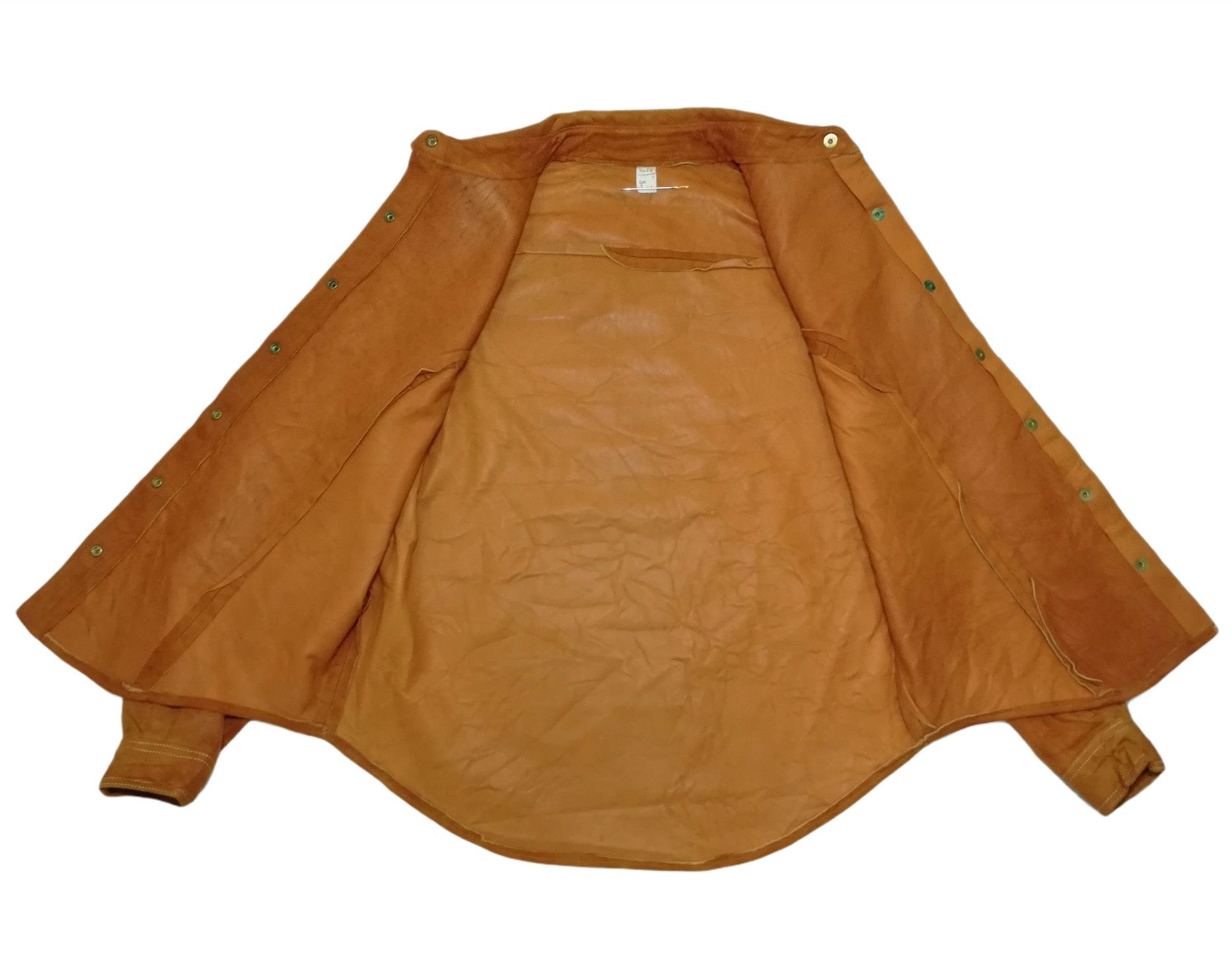 Genuine Leather × Leather × Vintage 🔥DOPE!! Design American Vintage Full Leather Western Shirt Size US M / EU 48-50 / 2 - 11 Thumbnail