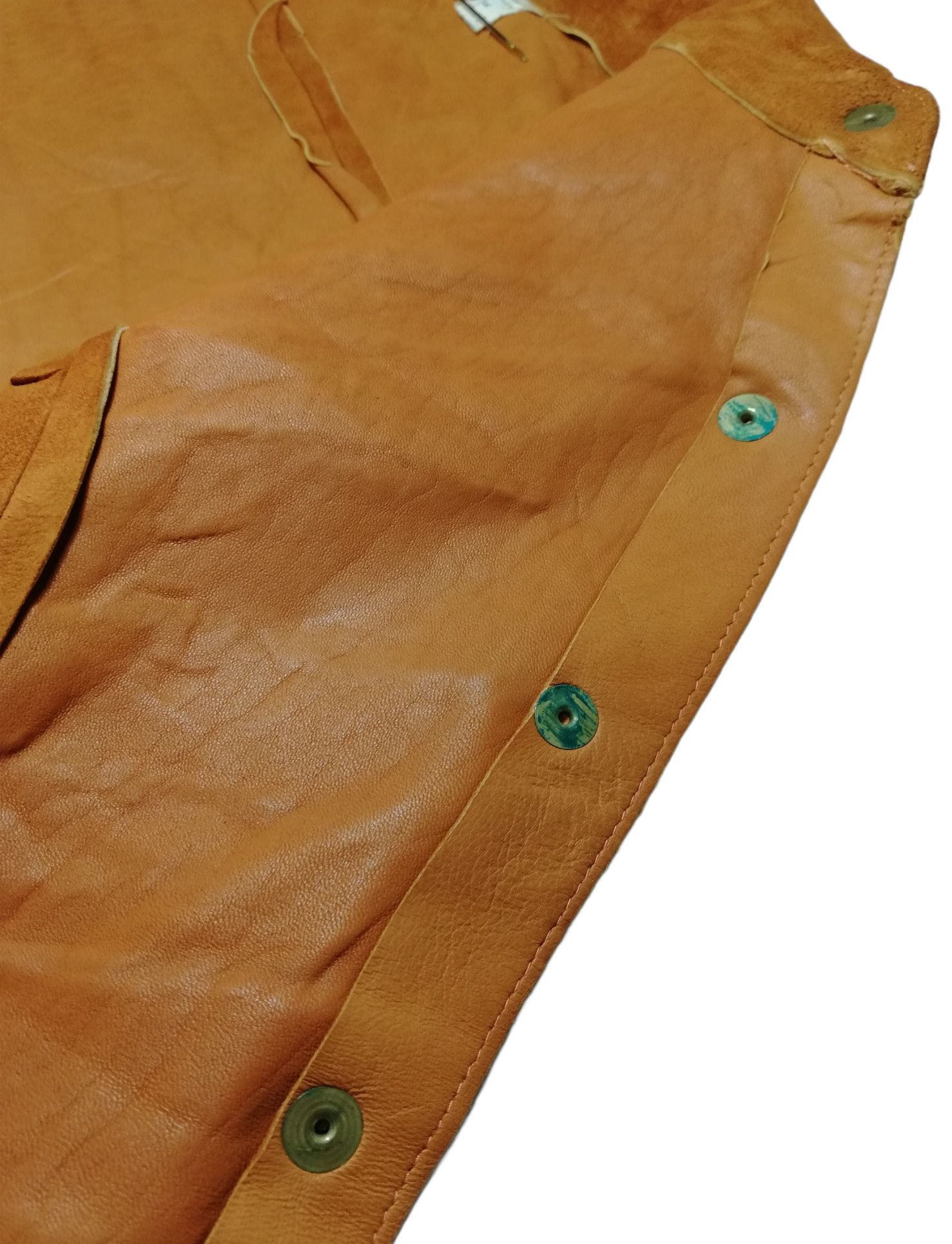 Genuine Leather × Leather × Vintage 🔥DOPE!! Design American Vintage Full Leather Western Shirt Size US M / EU 48-50 / 2 - 13 Thumbnail
