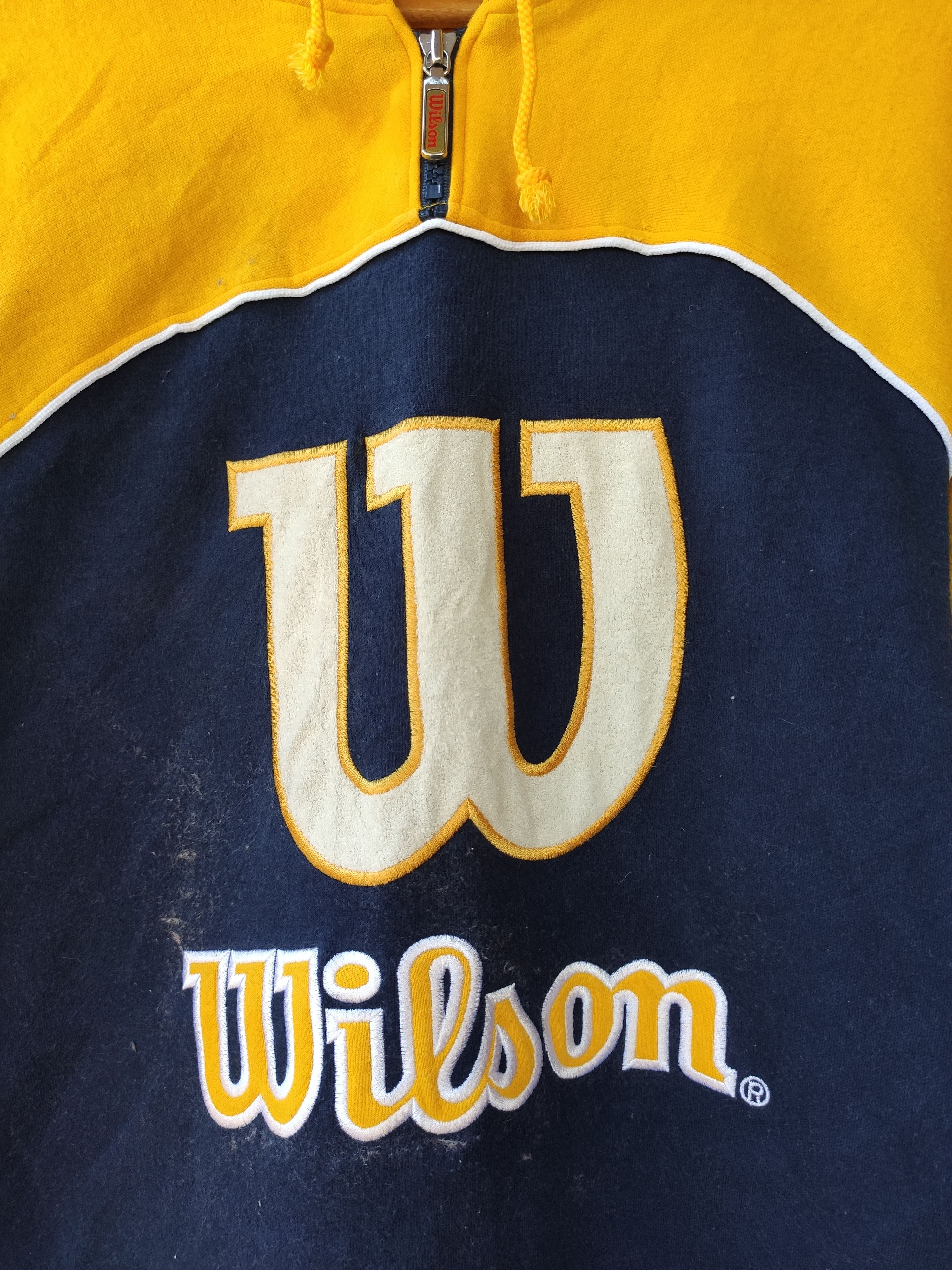 Wilson 🔥 Vintage Wilson hoodies spell out multi colour big logo Size US M / EU 48-50 / 2 - 3 Thumbnail