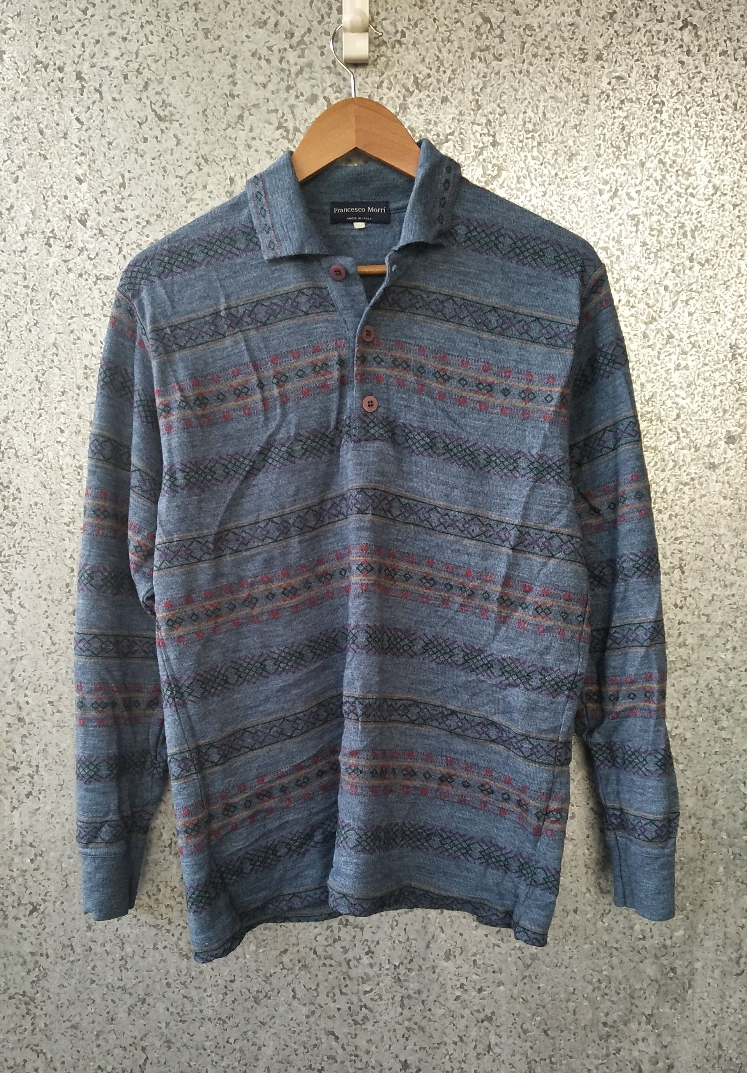 Vintage 🔥 Vintage Francesco Morri Long sleeve polo shirt Size US M / EU 48-50 / 2 - 1 Thumbnail