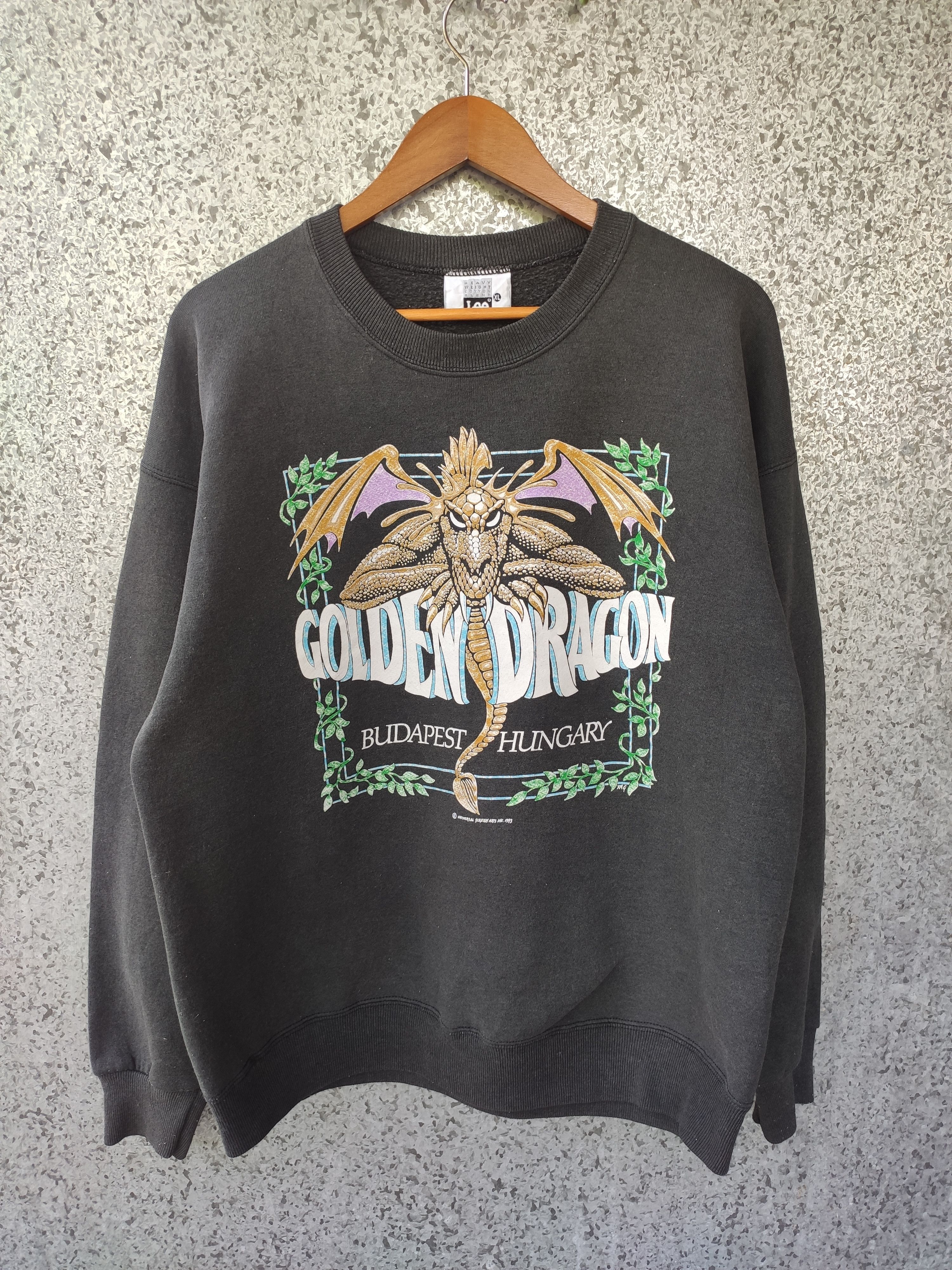 Dragonfly Vintage 90s Vintage Budapest Hungary sweatshirt Dragon Size US L / EU 52-54 / 3 - 1 Thumbnail