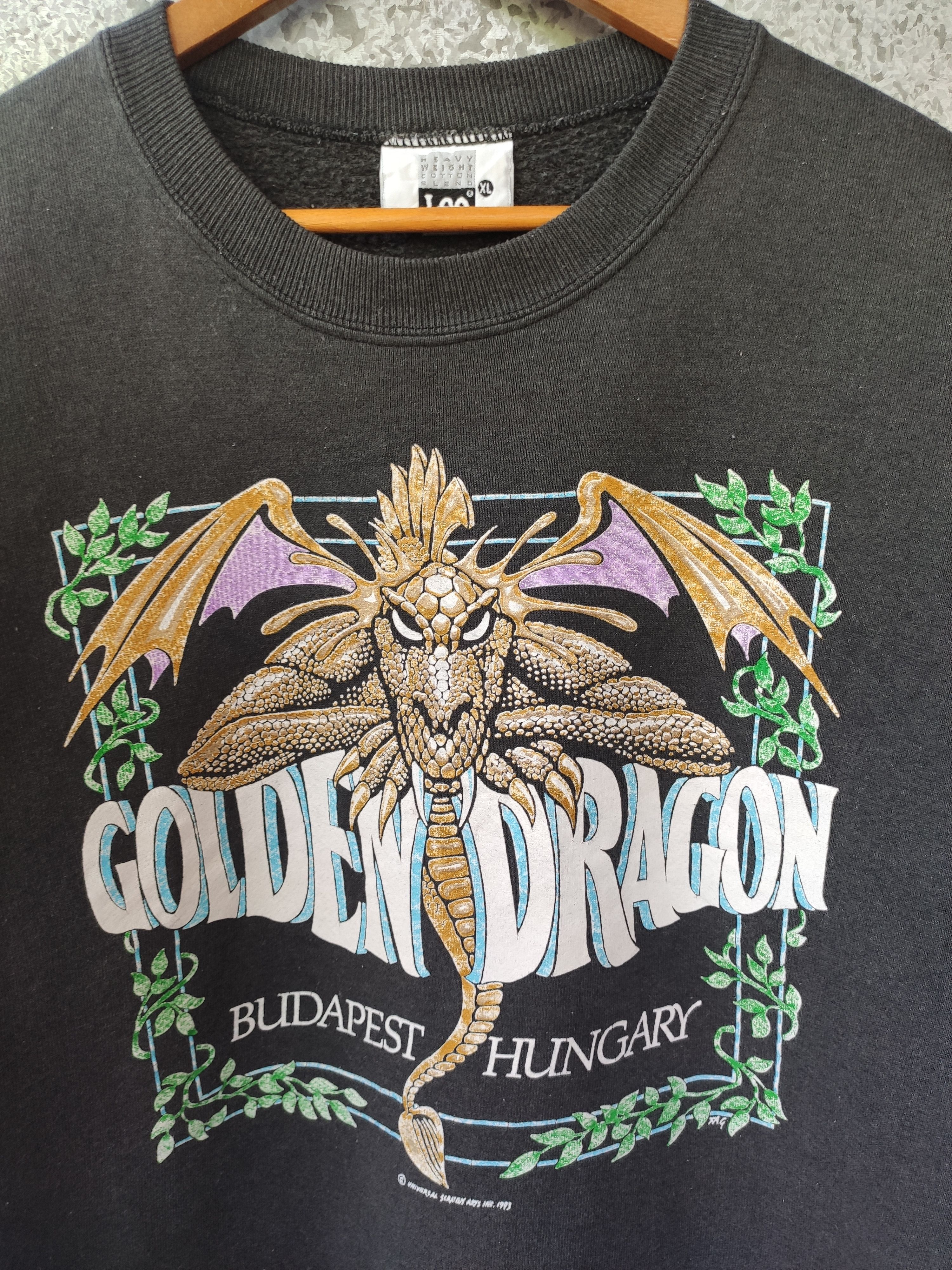 Dragonfly Vintage 90s Vintage Budapest Hungary sweatshirt Dragon Size US L / EU 52-54 / 3 - 2 Thumbnail
